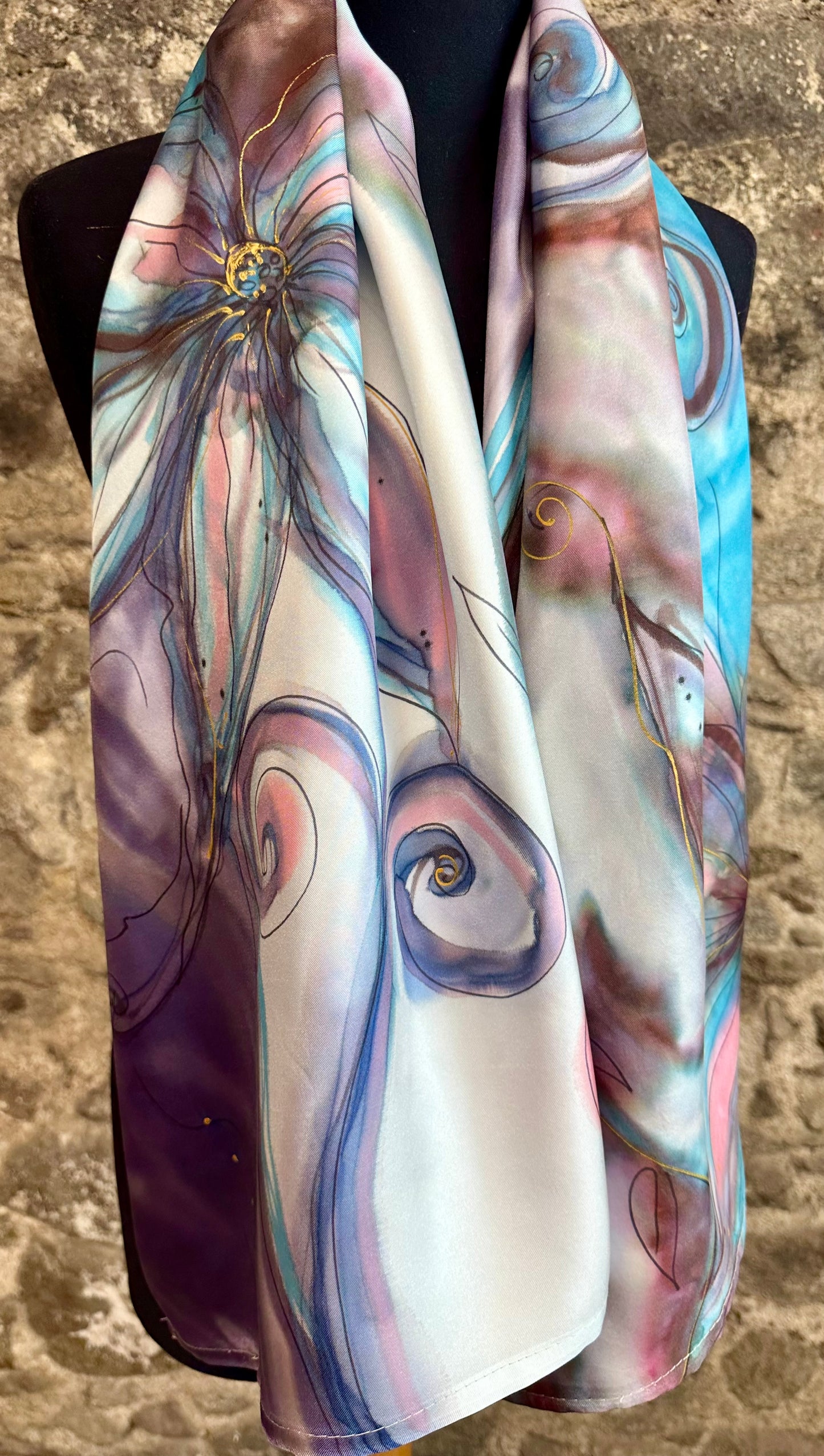 Lorshadesign Handpainted silk scarf collection