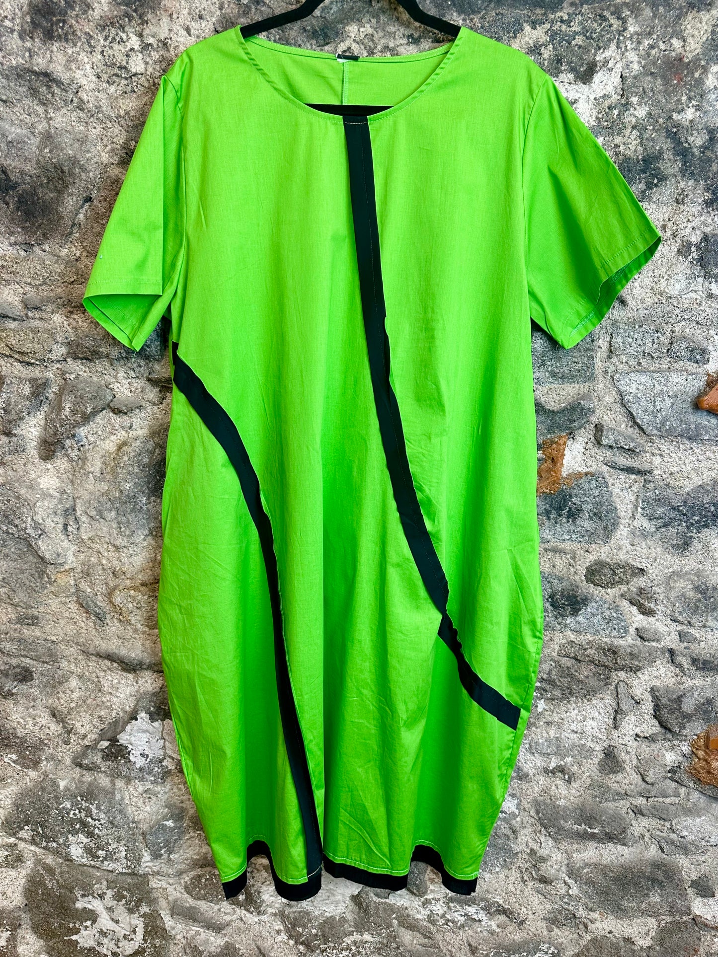 “Collette” emerald vibrant green Italian statement dress