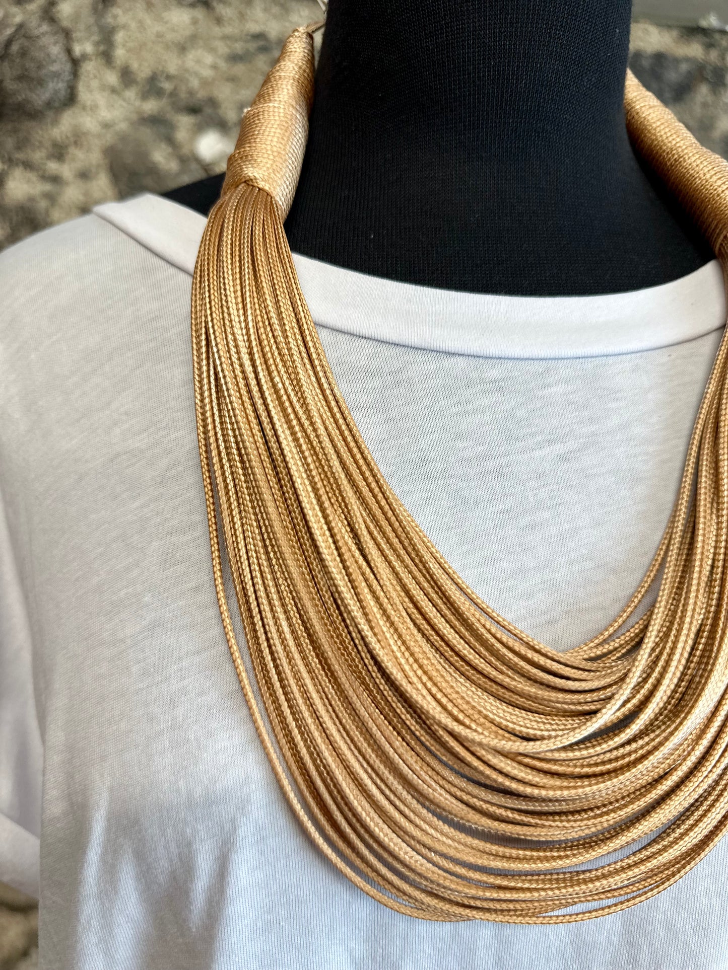 “Mayla  “ caramel asymmetrical Italian tunic