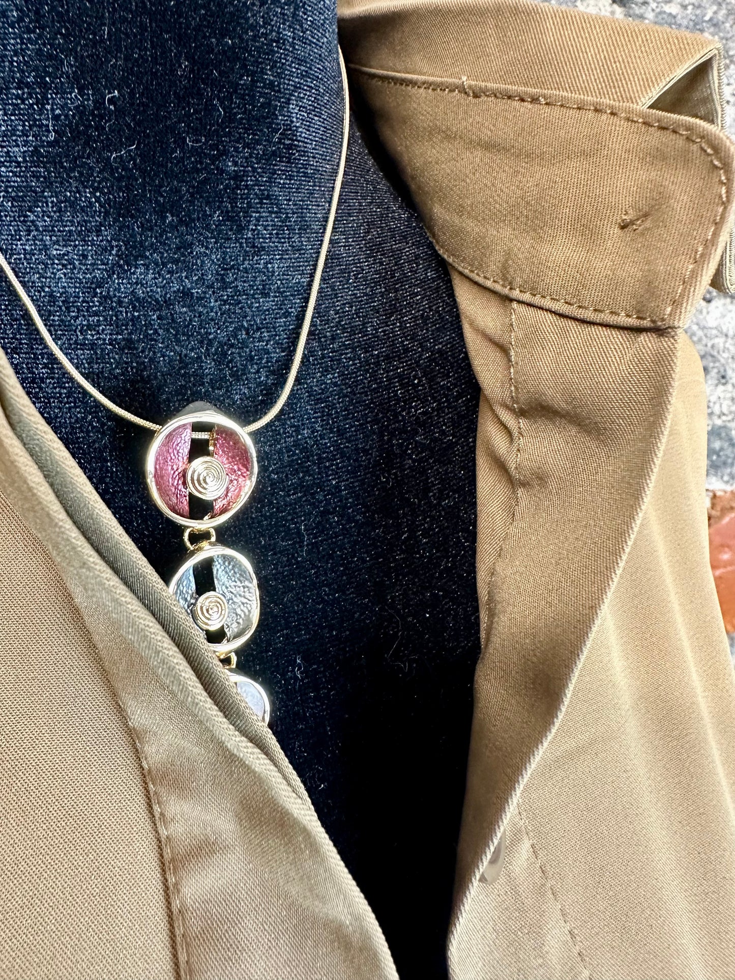 “Mabel “ Italian tan hi lo dress shirt