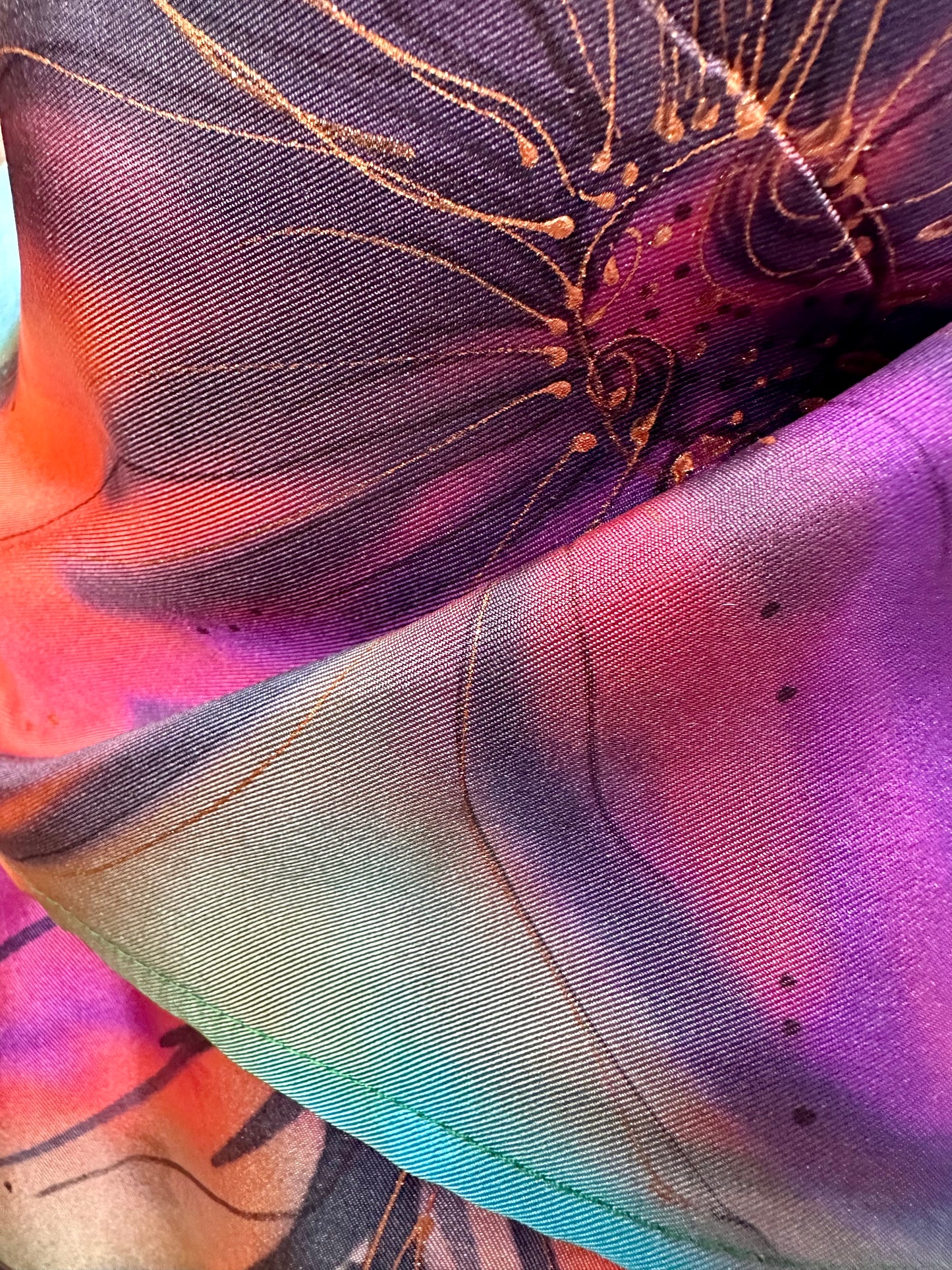 Lorshadesign Handpainted silk scarf