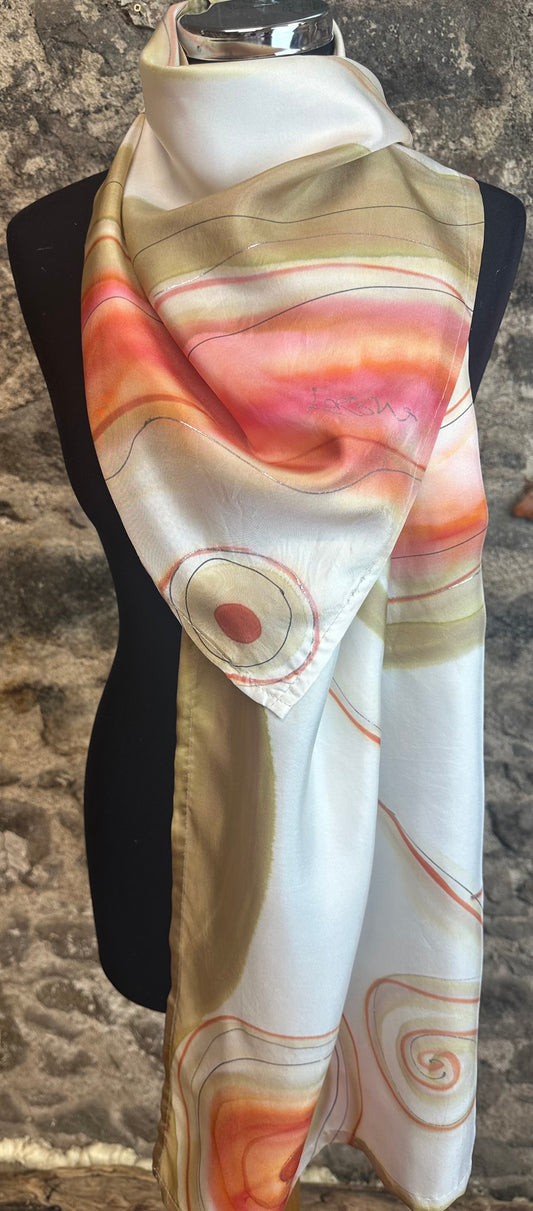 Lorshadesign Handpainted silk scarf