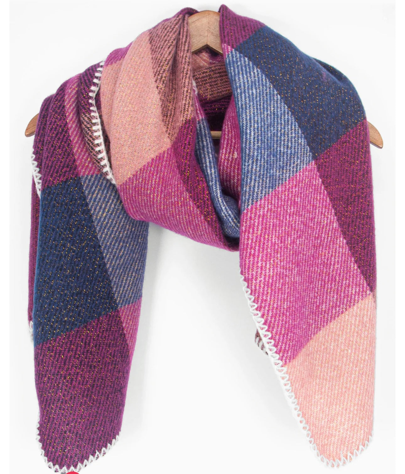 “Cosey blanket stitch large wrap “