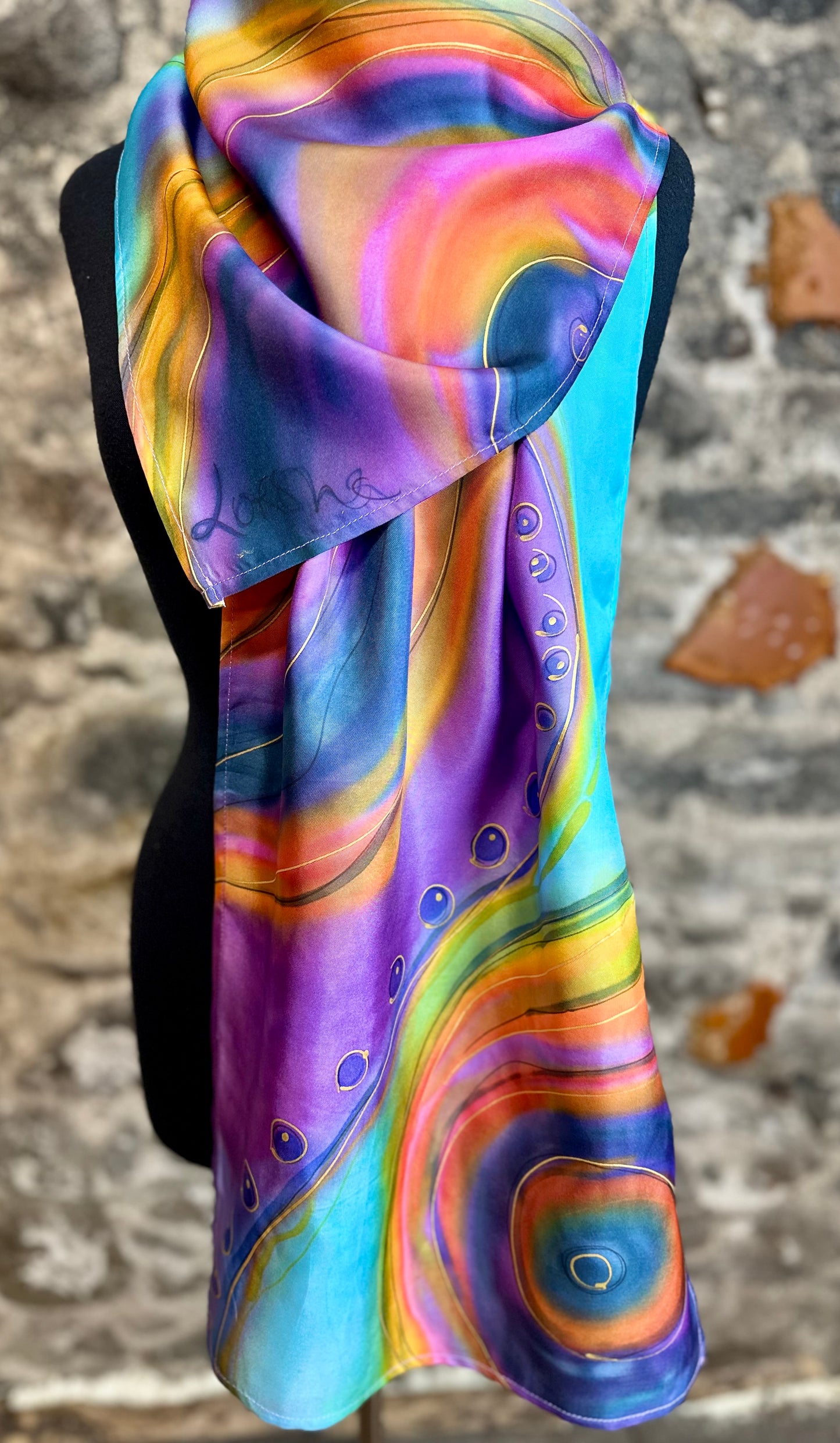 Lorshadesign Handpainted silk scarf collection