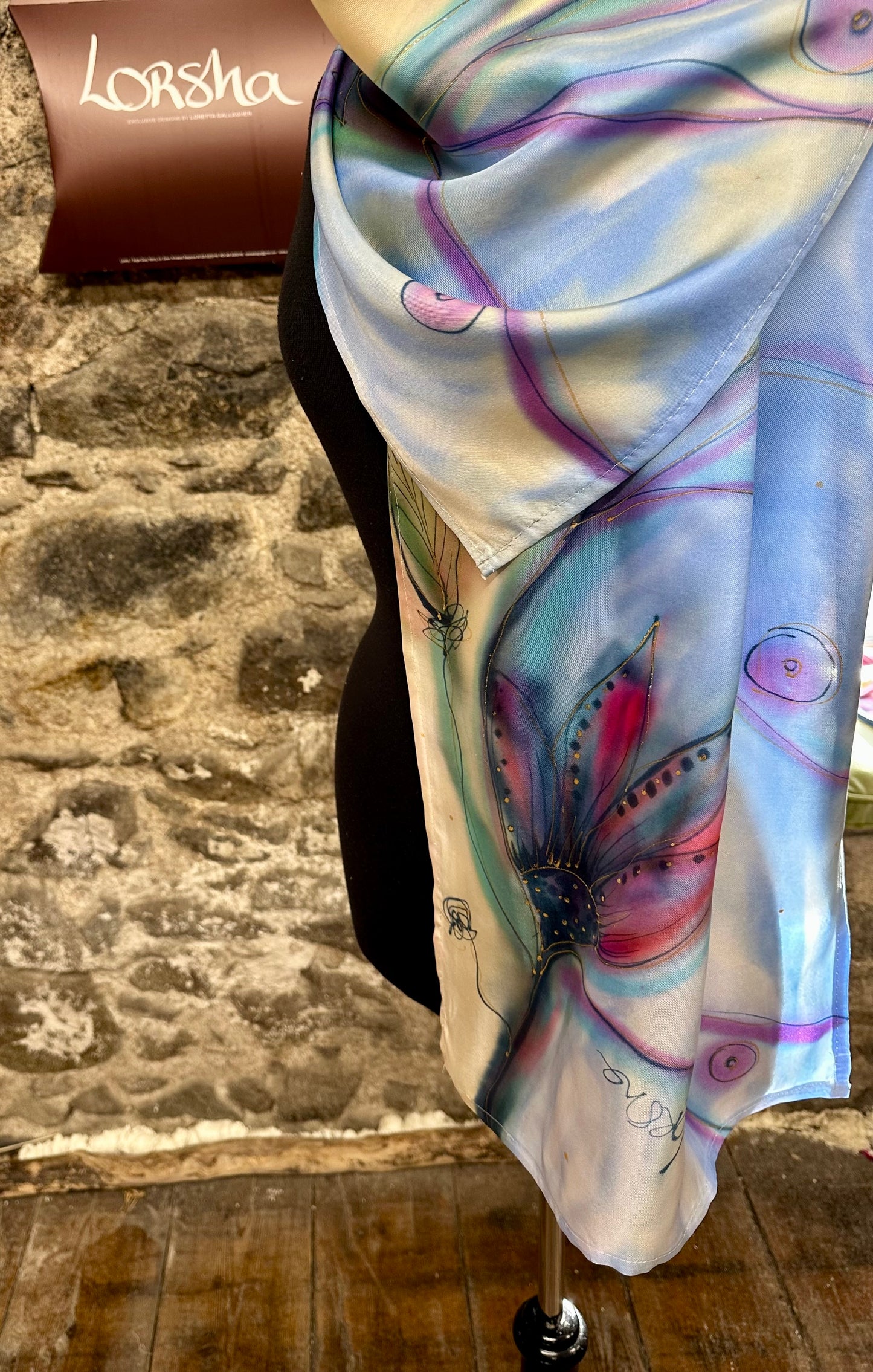 Lorshadesign Handpainted silk scarf collection