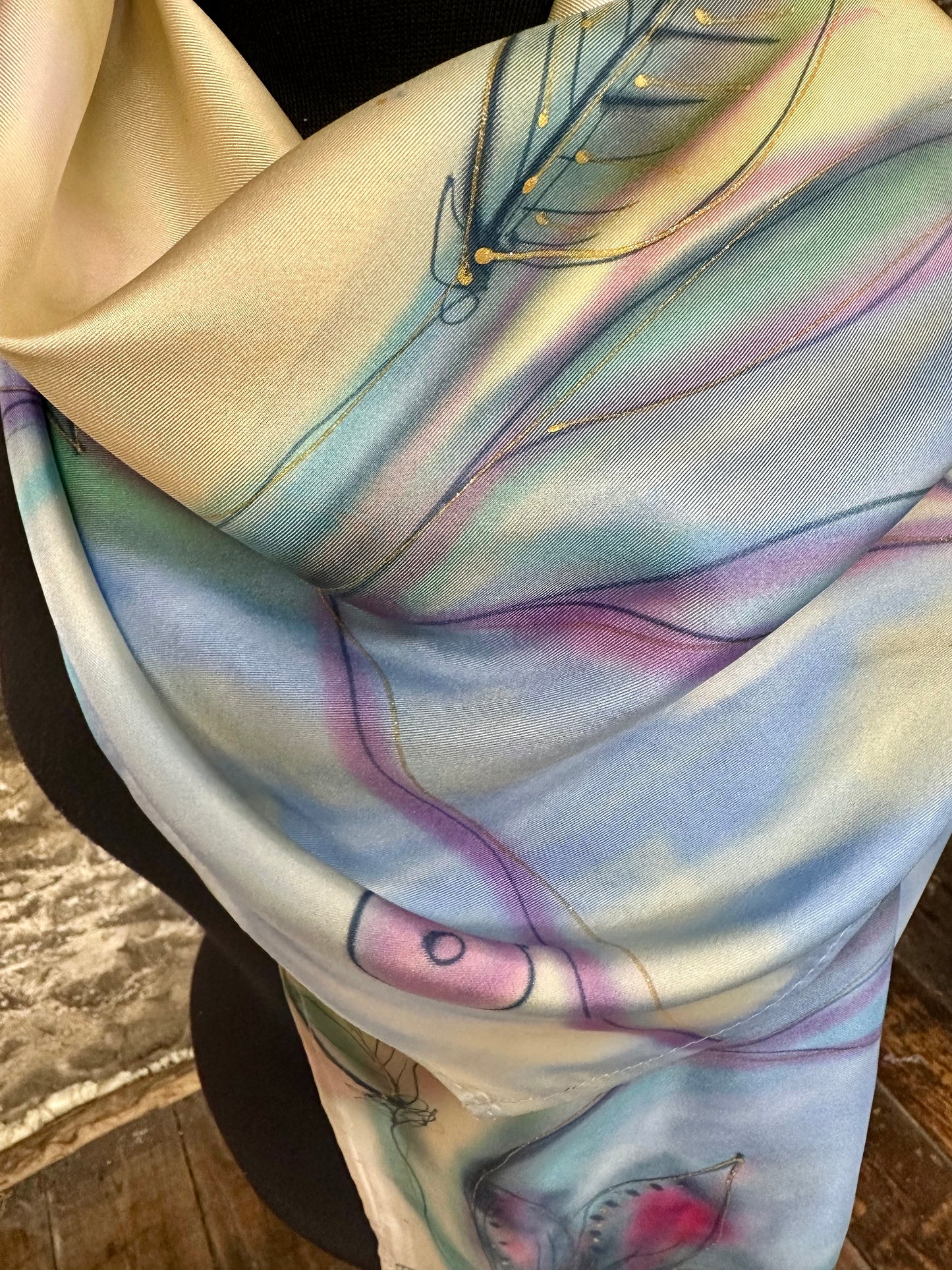 Lorshadesign Handpainted silk scarf collection