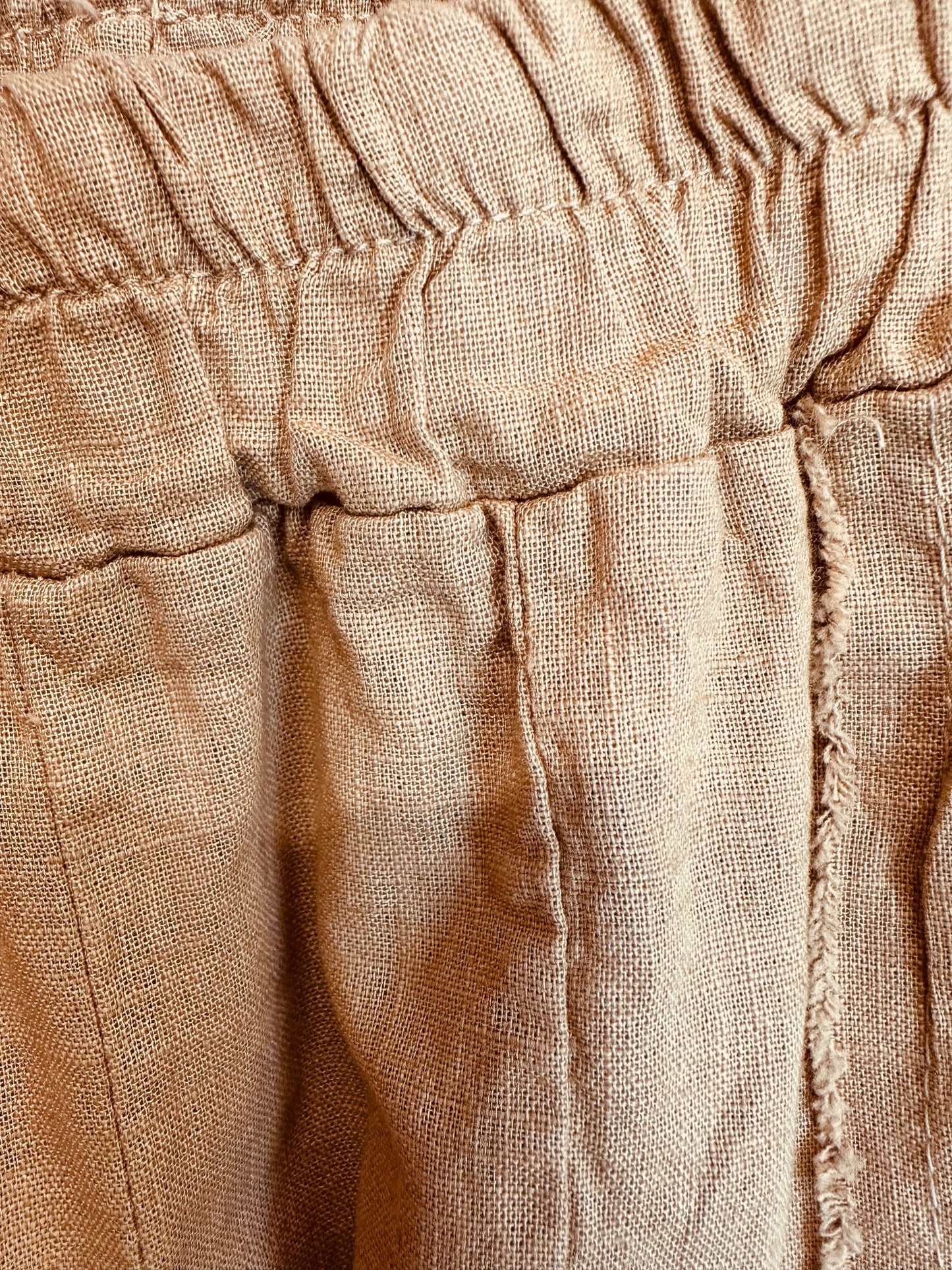 “Lily “bronze Italian linen cocoon trouser