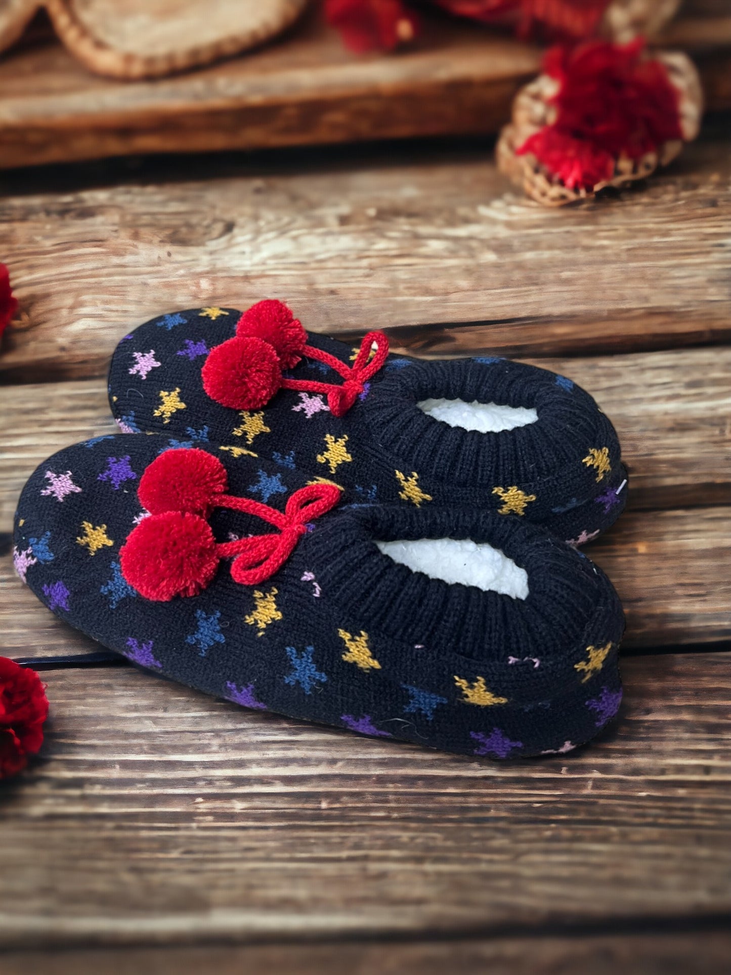 “Coseys “ black lined slipper sock