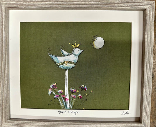 “Neart “ strength …the single bird still dares to fly against the storm