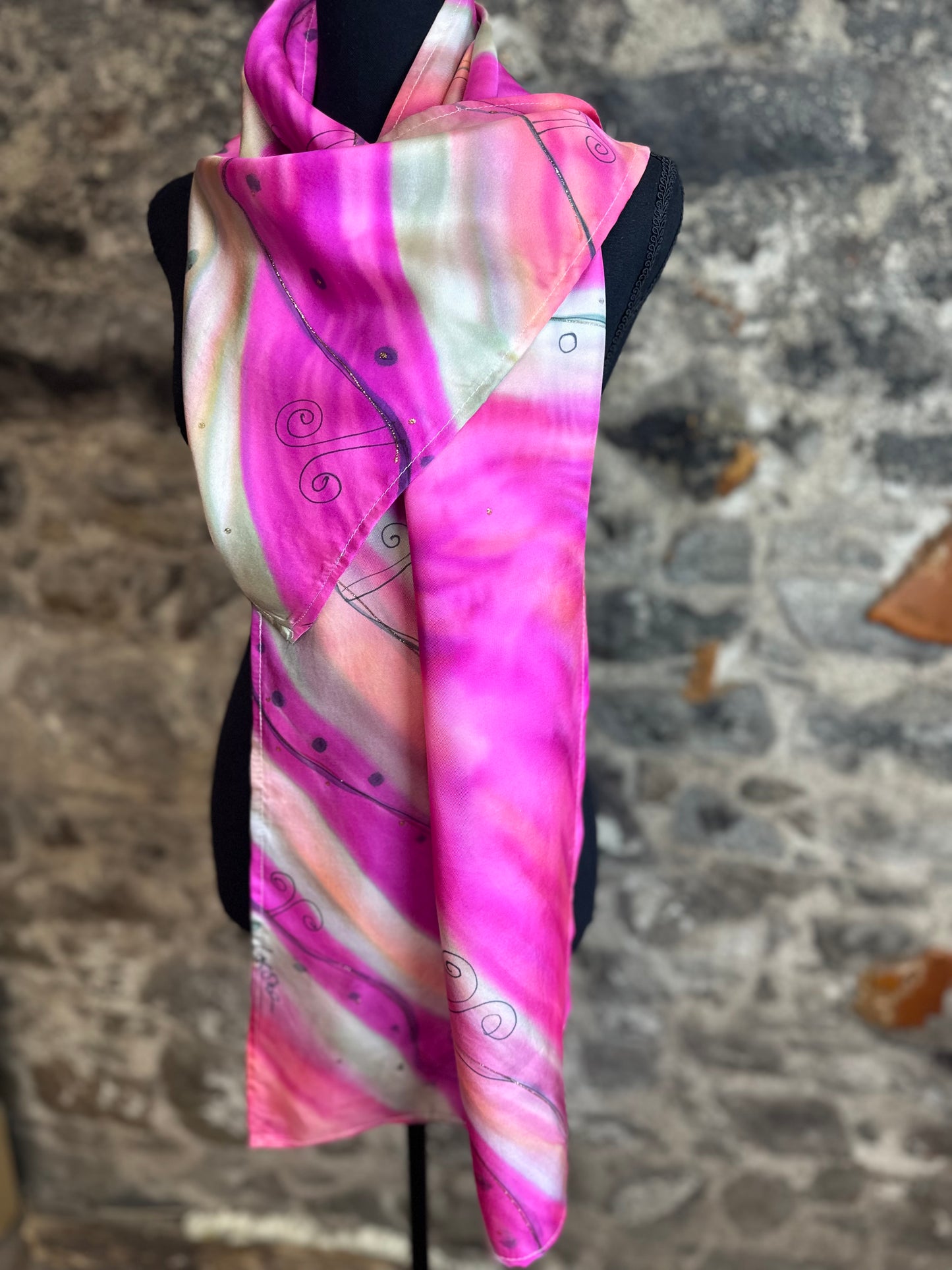 Lorshadesign Handpainted silk scarf collection