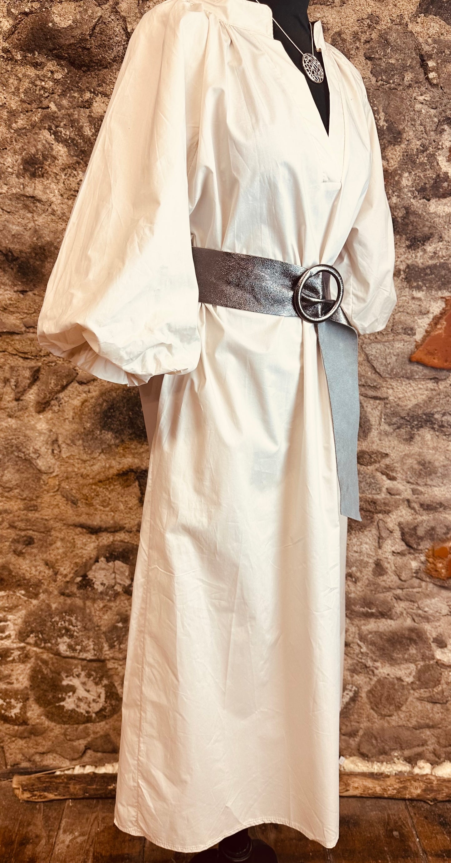 “Steffi “ buttermilk cream italian cotton tunic