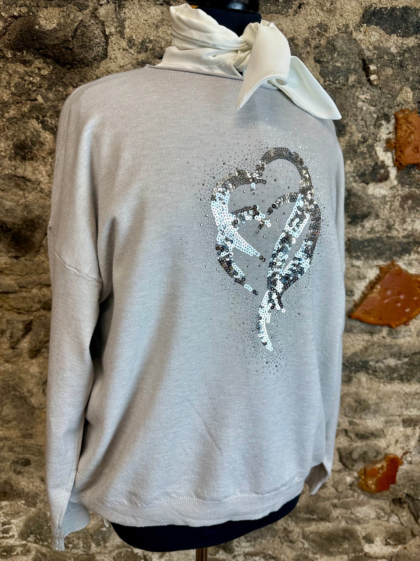 “Sarah “ dove grey Italian soft knit