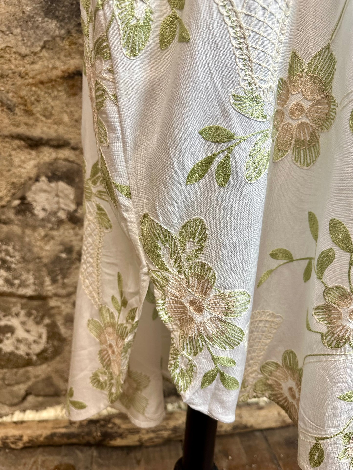 “Victoria” embellished embroidered Italian dress shirt