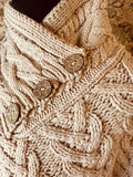 “Betty “ natural Italian cable knit poncho
