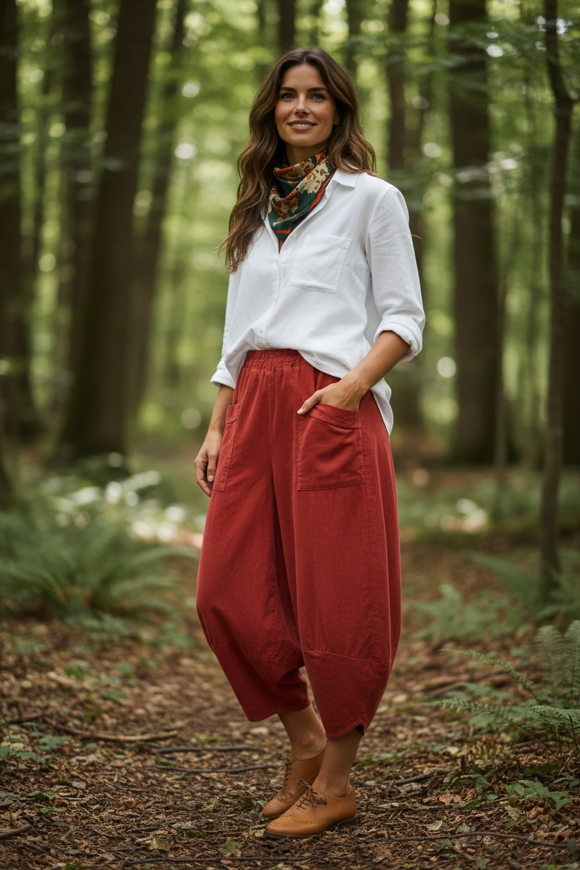 “Toni “ terracotta pin corduroy Italian cullottes