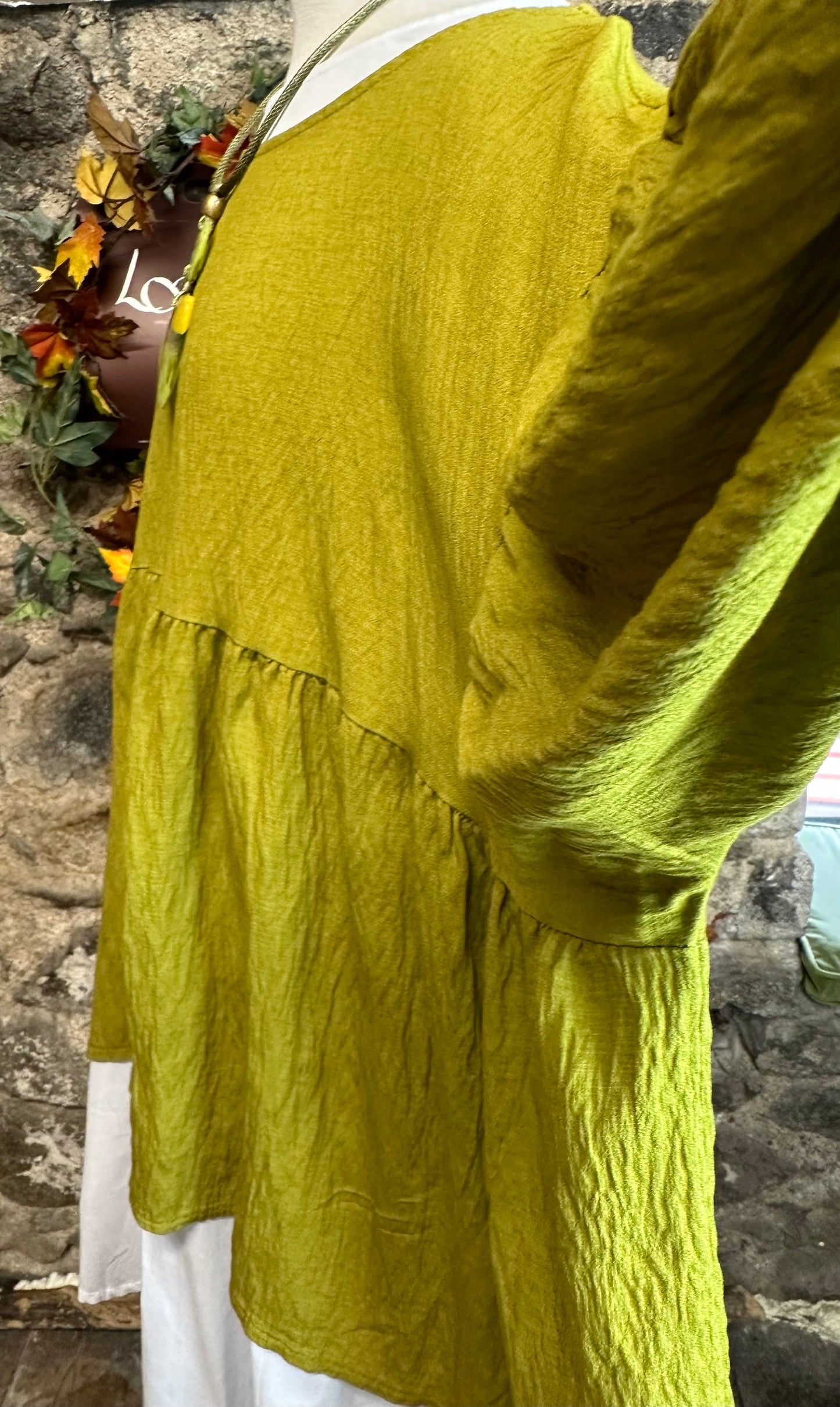 “Rachel “ Italian saffron smock tunic