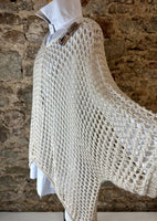 “Paulina” Ivory Italian loose weave tunic