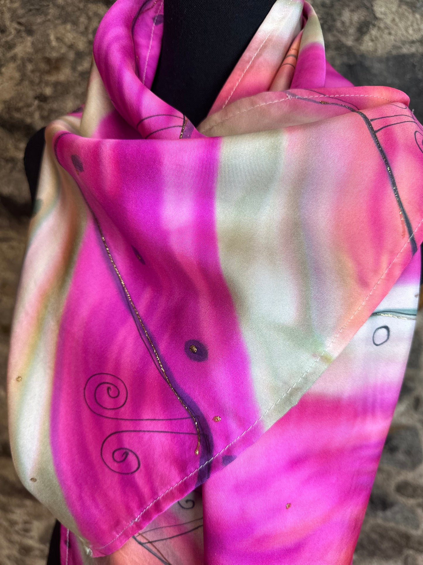 Lorshadesign Handpainted silk scarf collection