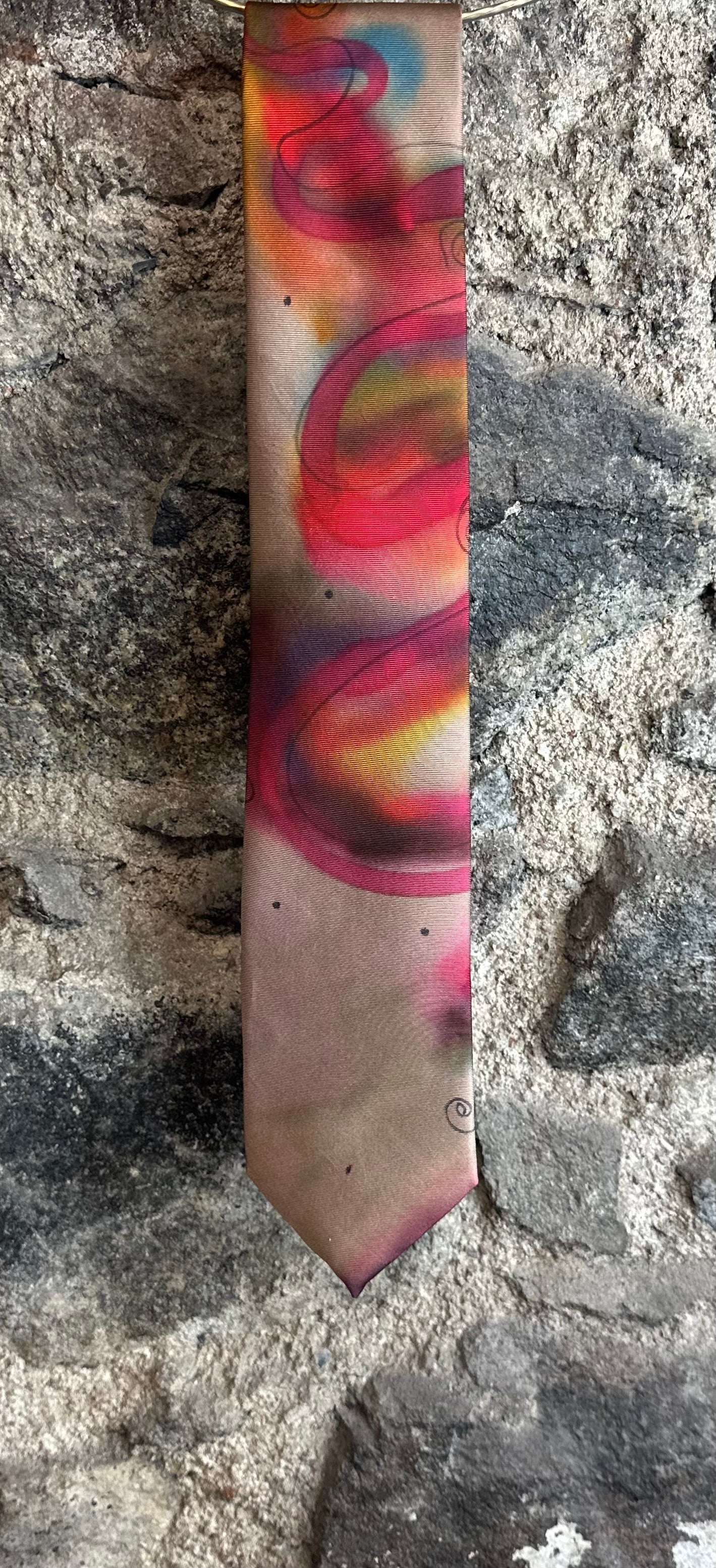 Lorshadesign Handpainted silk tie