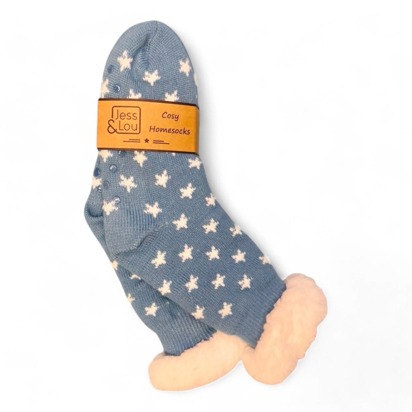 “Cosey “ long fur lined slipper sock