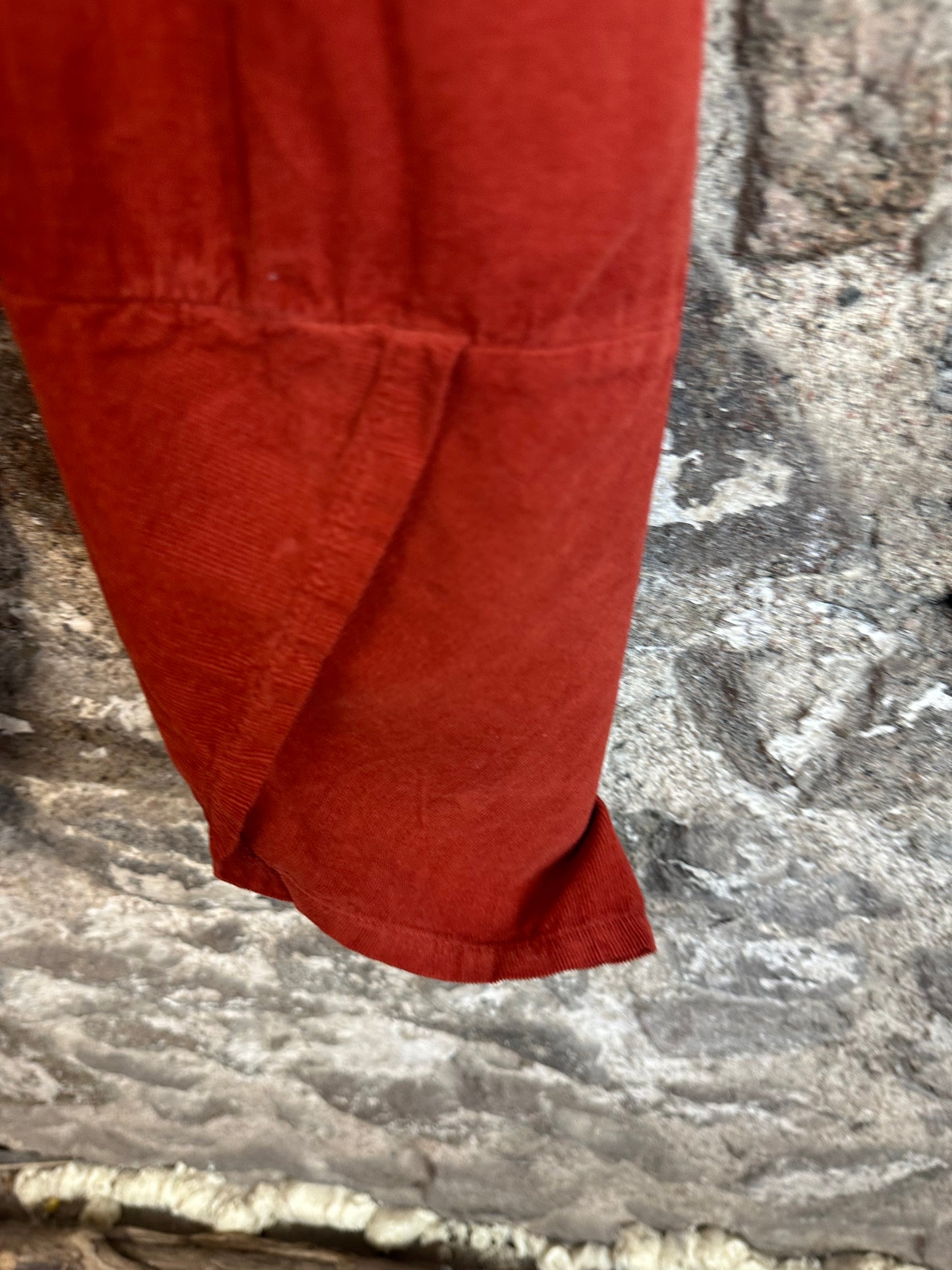 “Toni” autumn rust Italian needle corduroy cocoon culottes