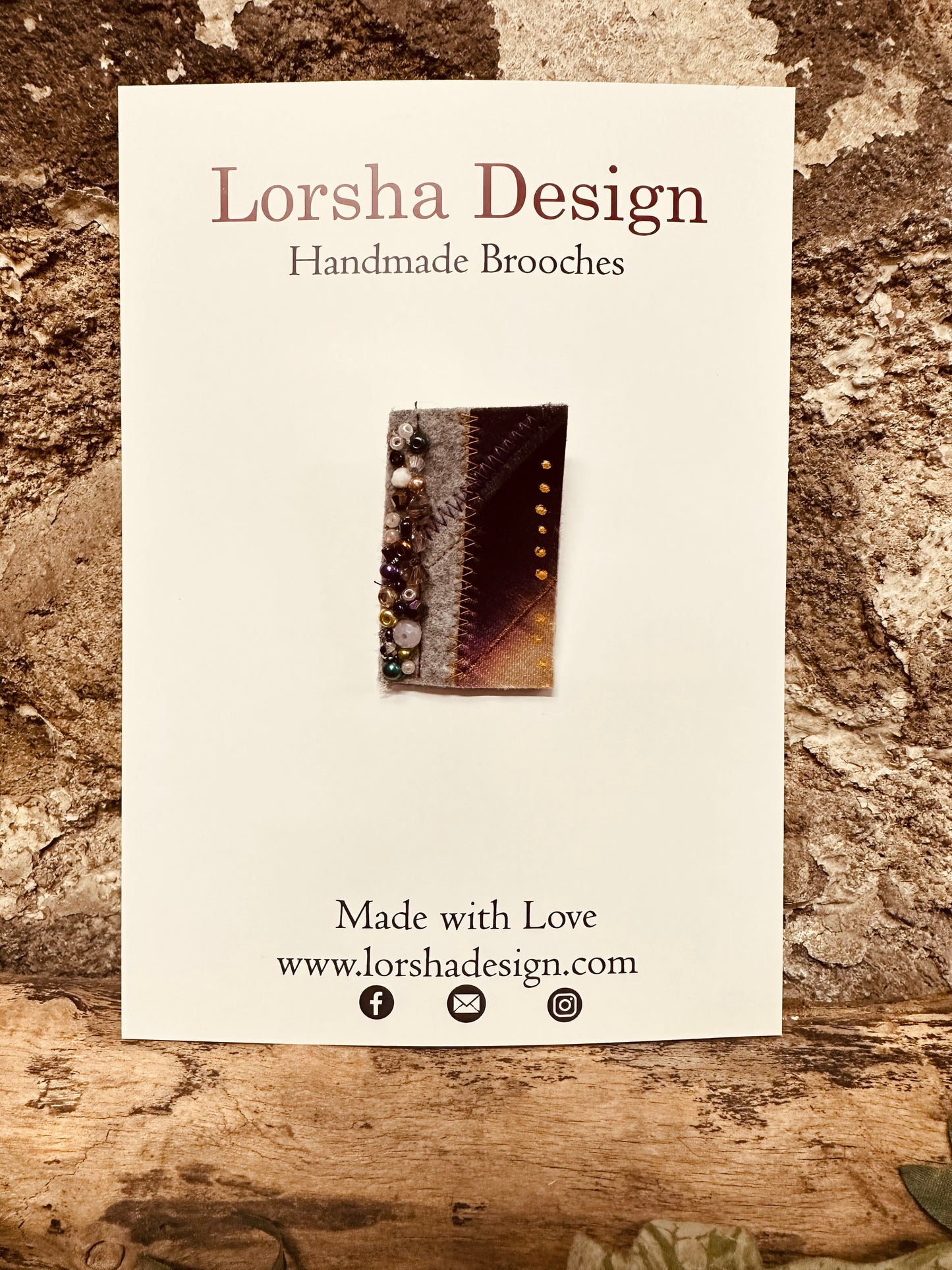 Lorsha Design Handpainted silk brooch pins