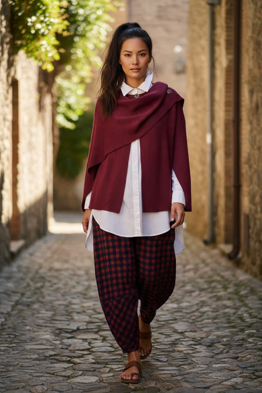 “Larissa” Italian knit wrap cardi