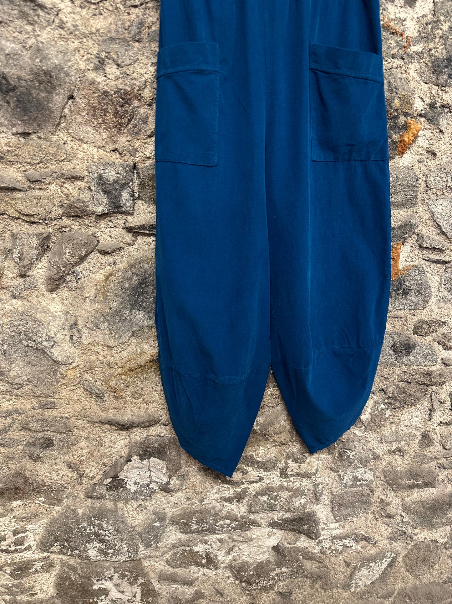 “Toni “ petrol blue Italian needle corduroy cocoon cullottes