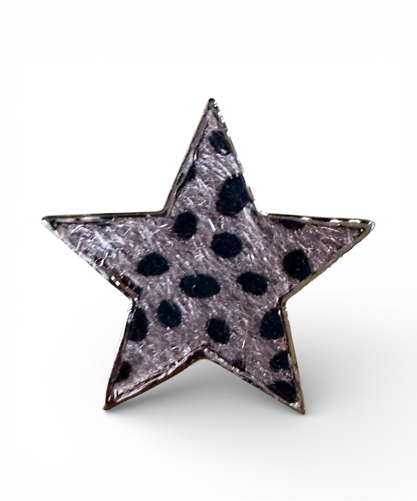 Small star leopard rose gold magnetic brooch