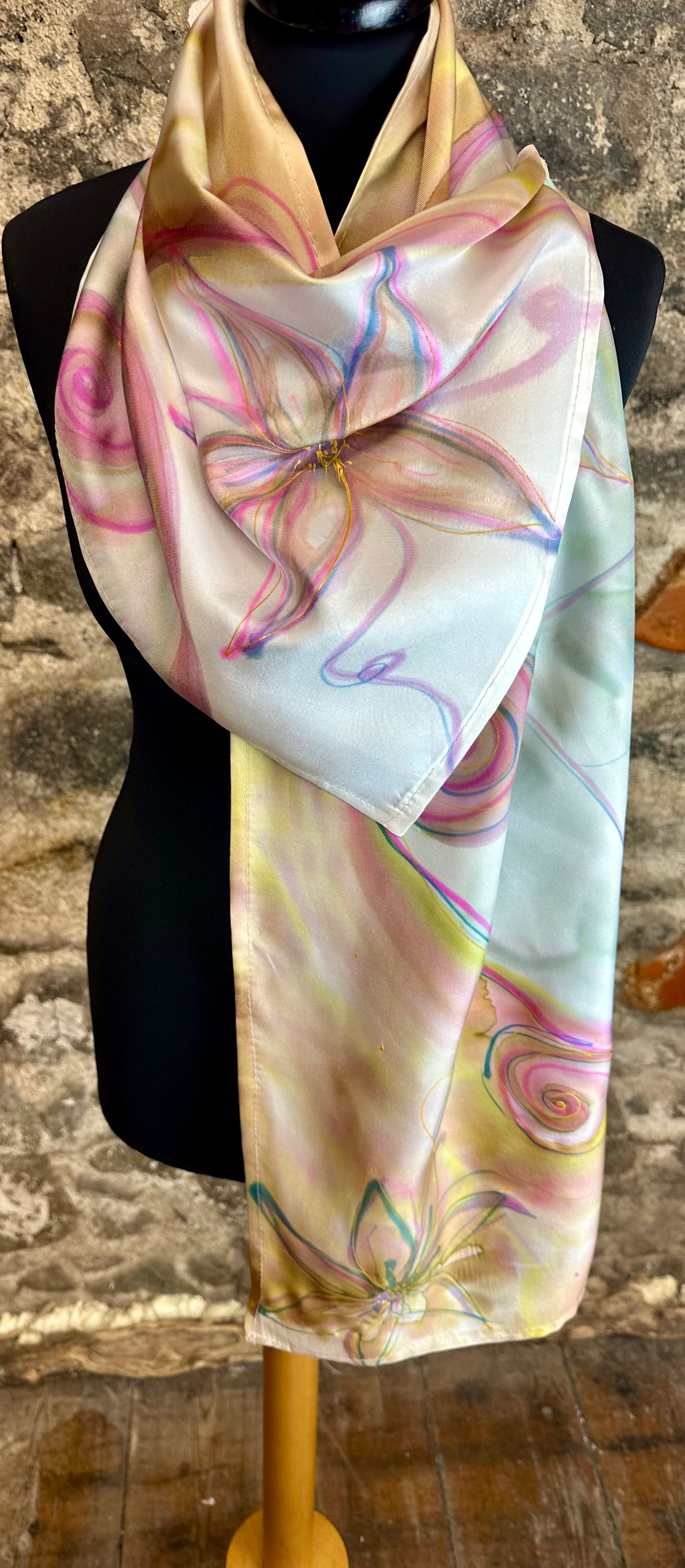Lorsha Design Handpainted silk scarf collection