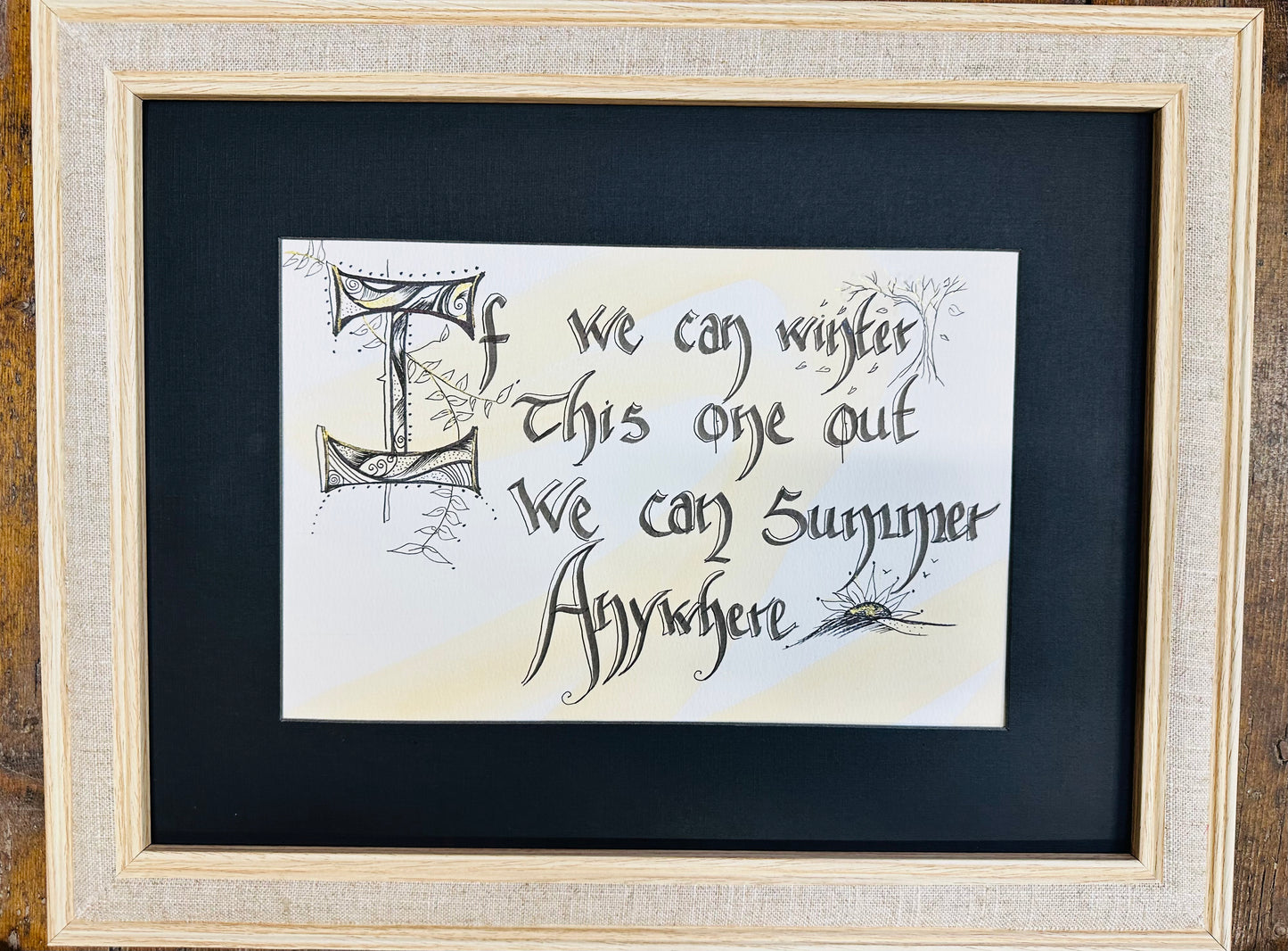 If we can winter this one out …Seamus Heaney