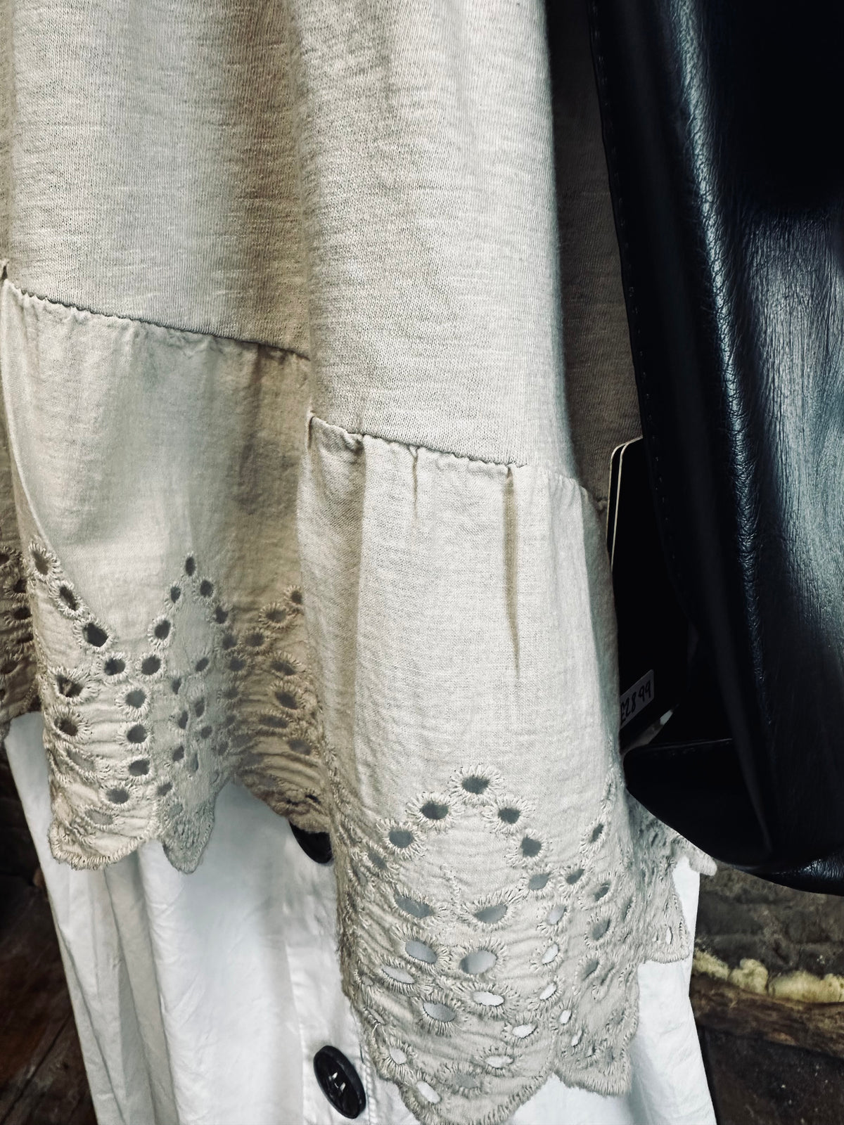 “Nancy “ natural stone Italian layering T-shirt