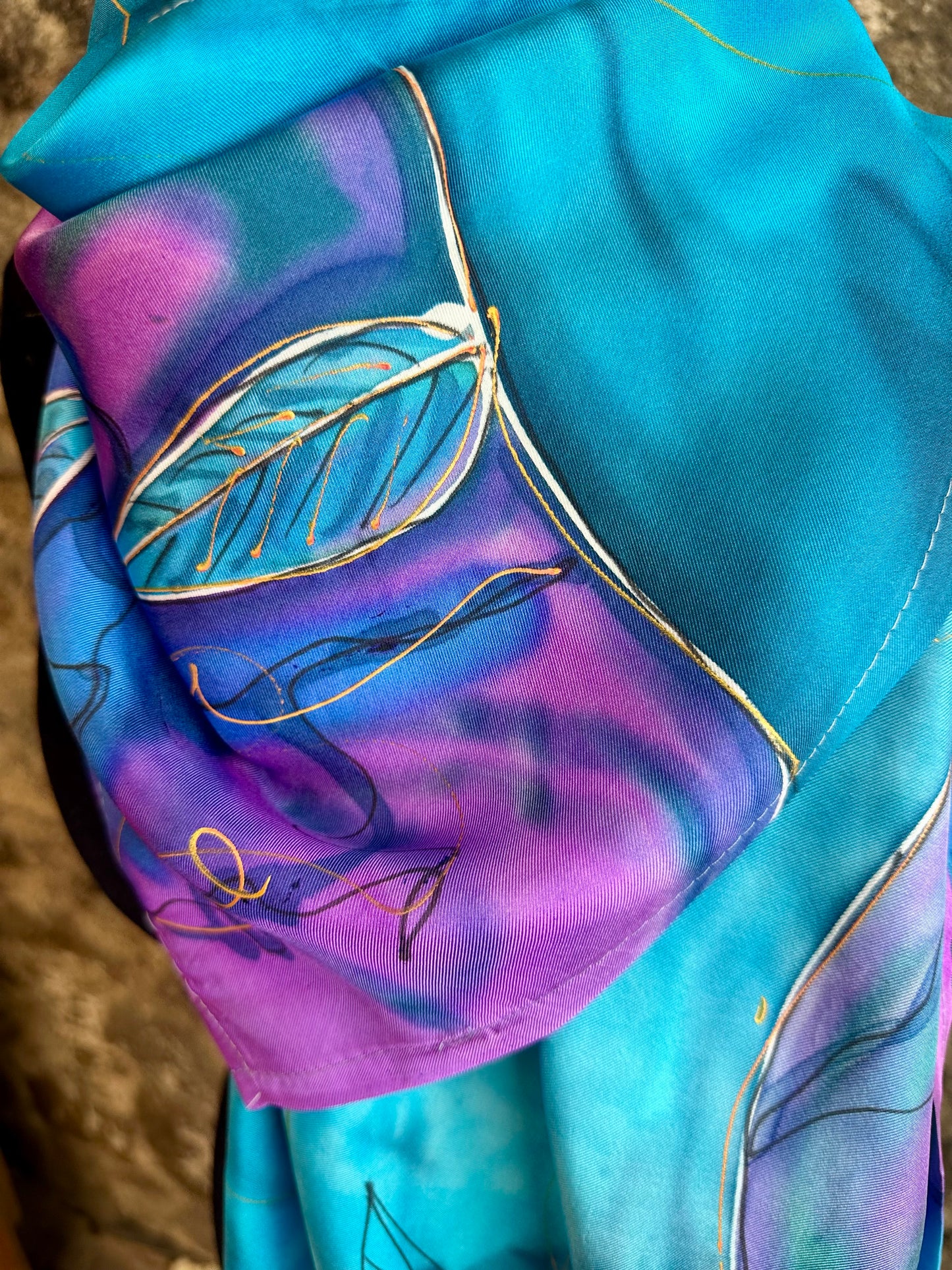 Lorshadesign Handpainted silk scarfs