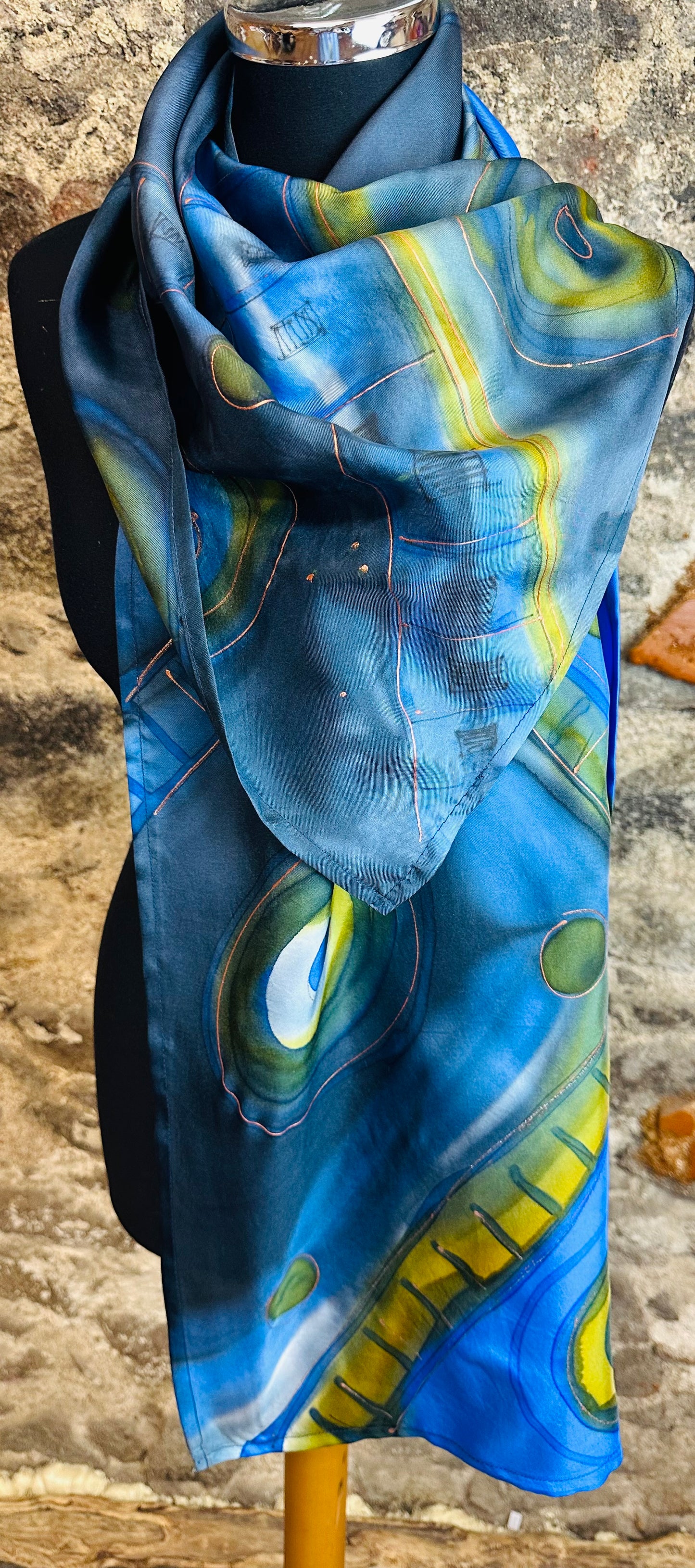 Lorsha Handpainted silk scarf