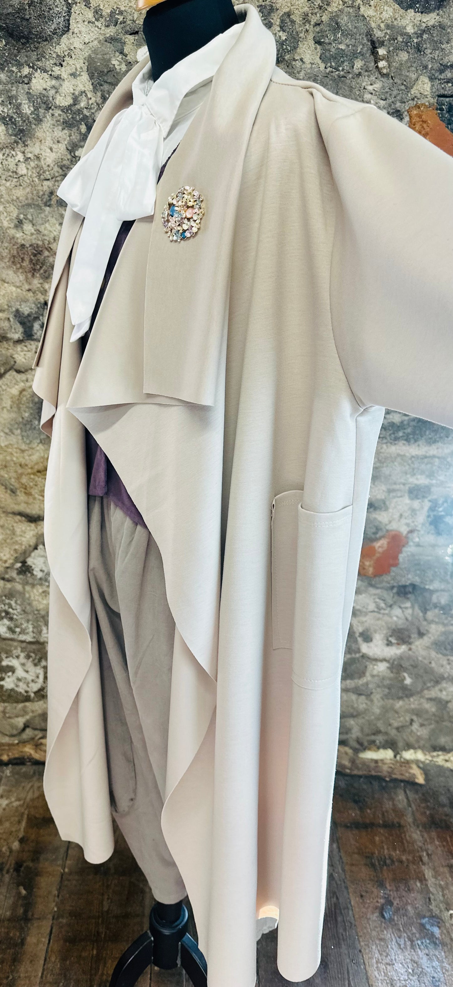 Olivia .. buttermilk Italian waterfall jacket