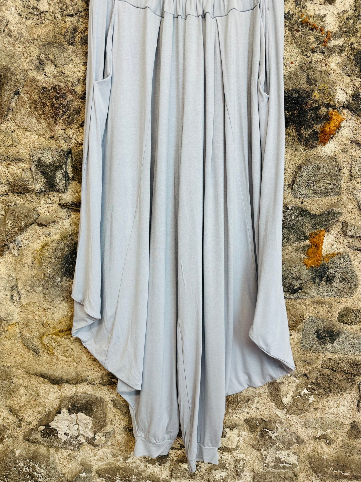 “Sally “ Dove grey jersey harem joggers