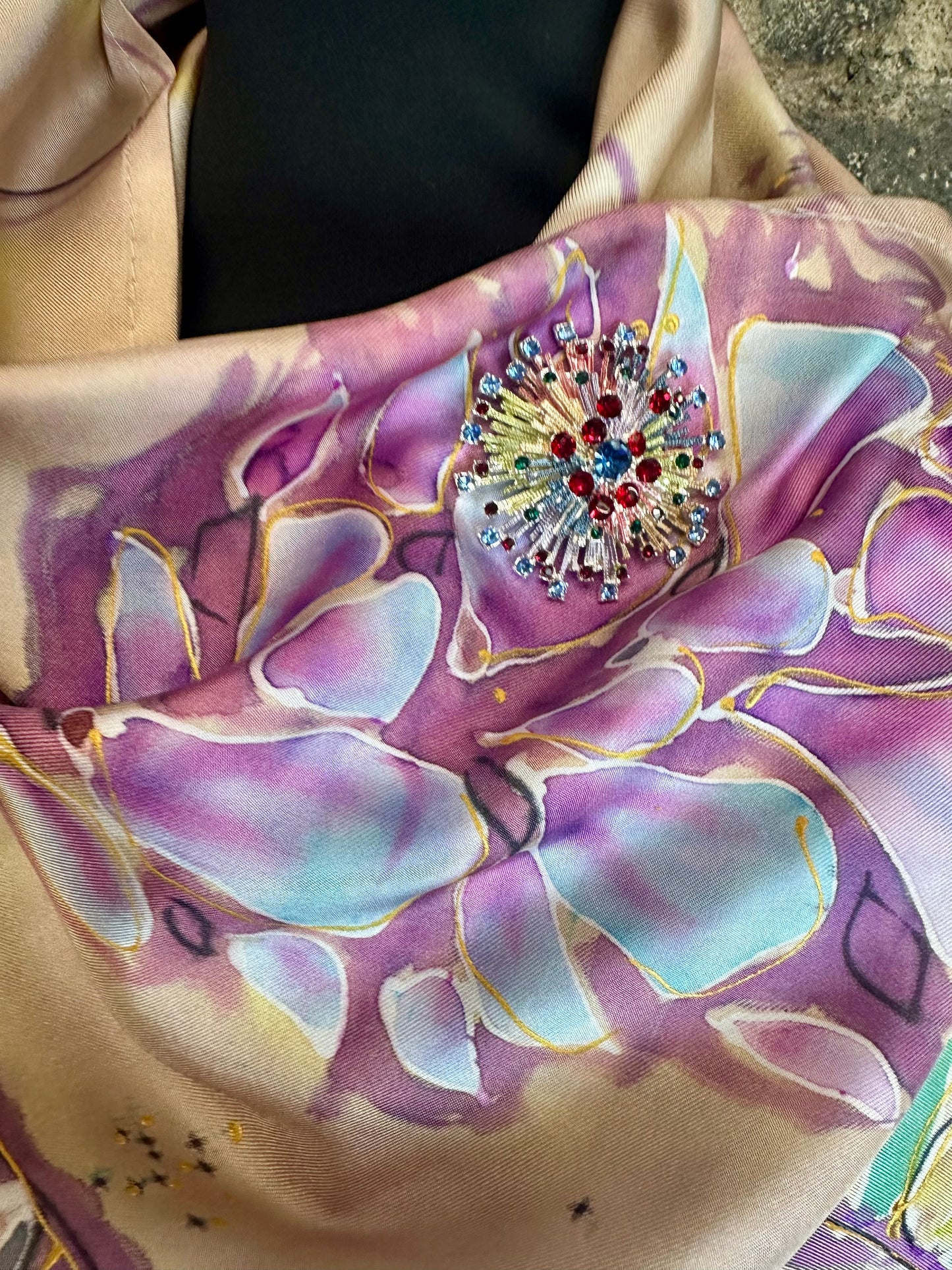 Lorshadesign Handpainted silk scarfs