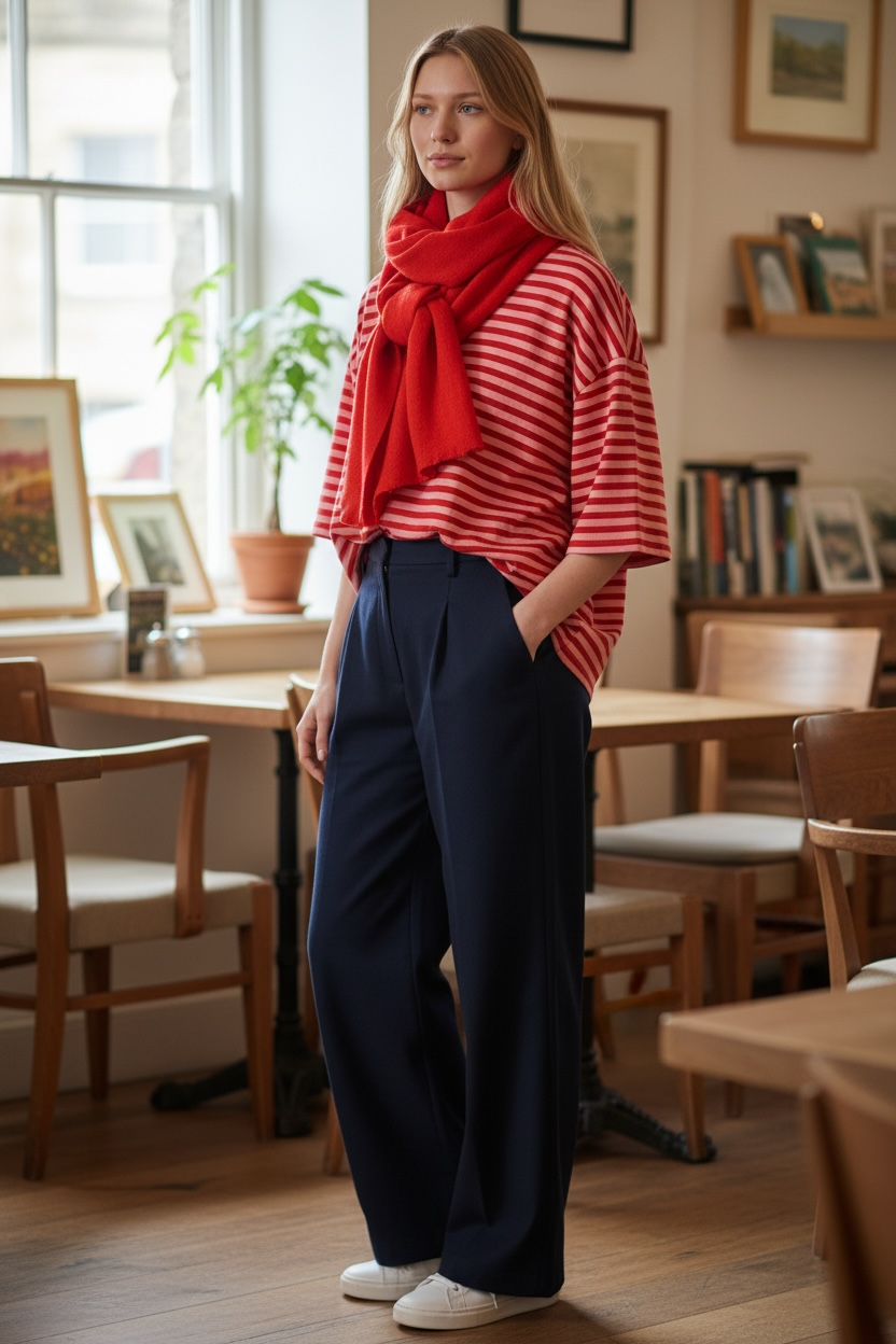 Cherry red cosey wrap