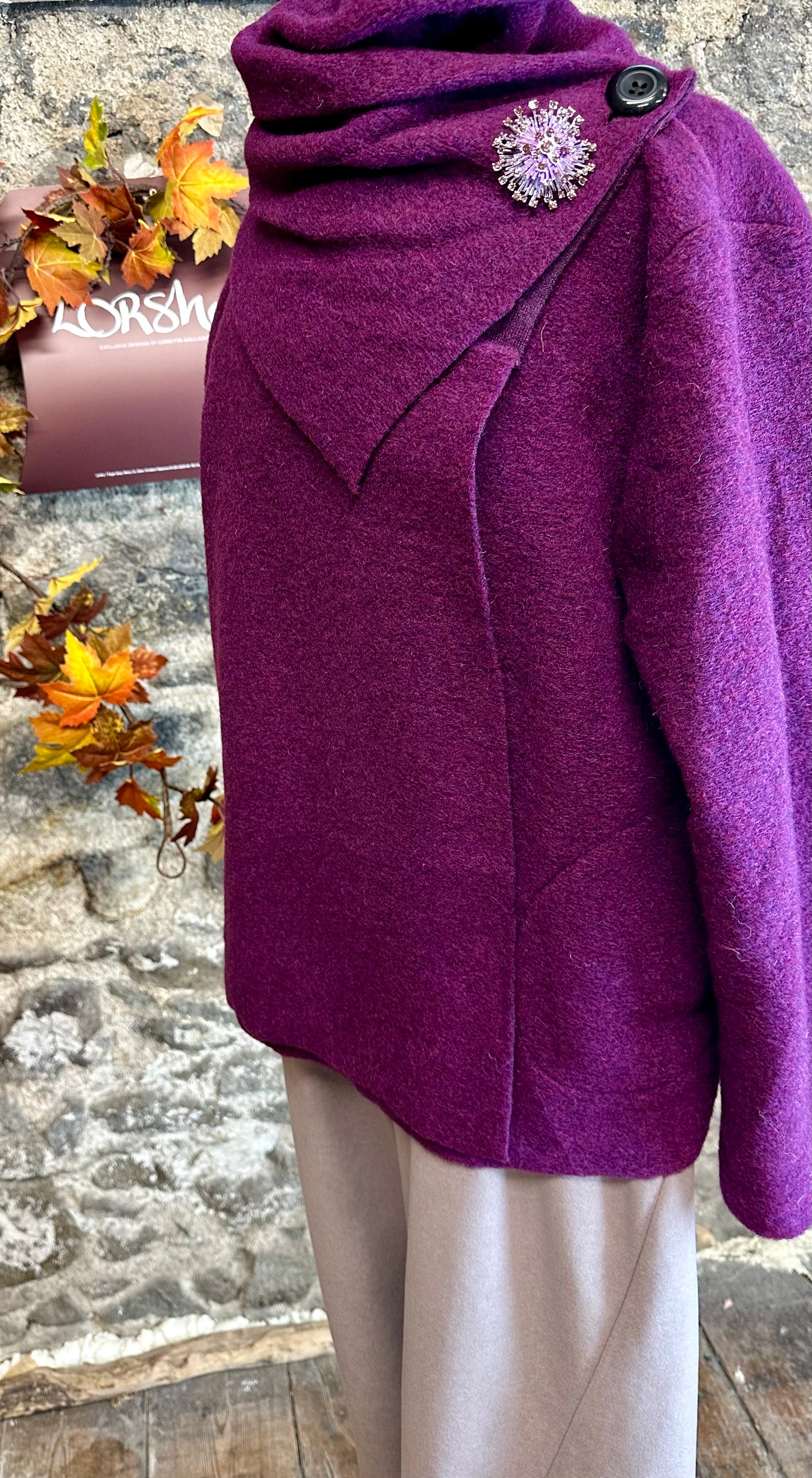 “ jay “ Italian wrap jacket magenta