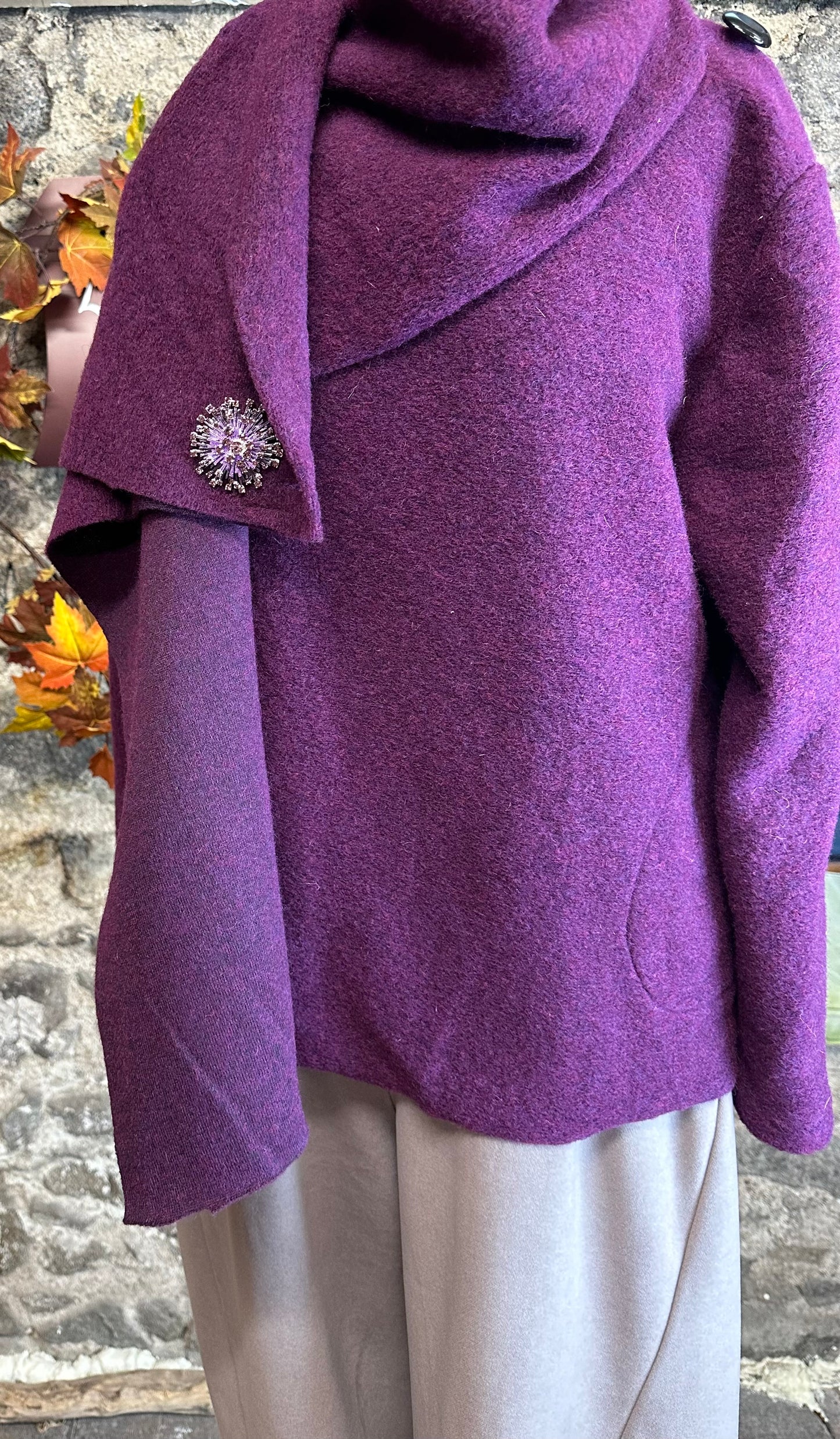 “ jay “ Italian wrap jacket magenta