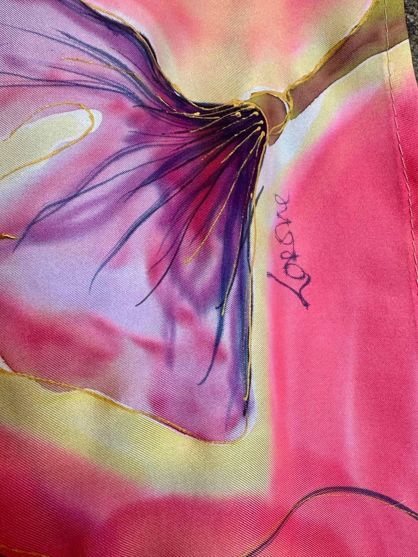 Lorshadesign Handpainted silk scarfs