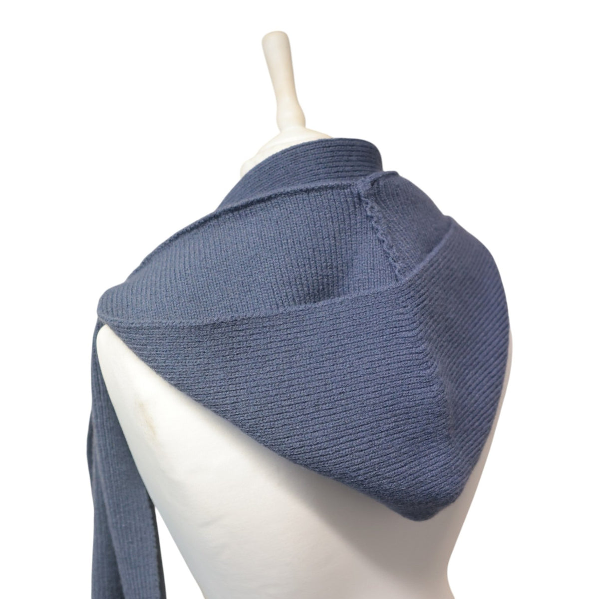 Denim grey hooded scarf