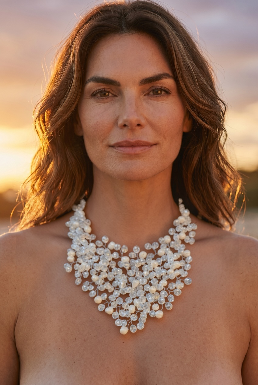 “florelli” hand made statement collar