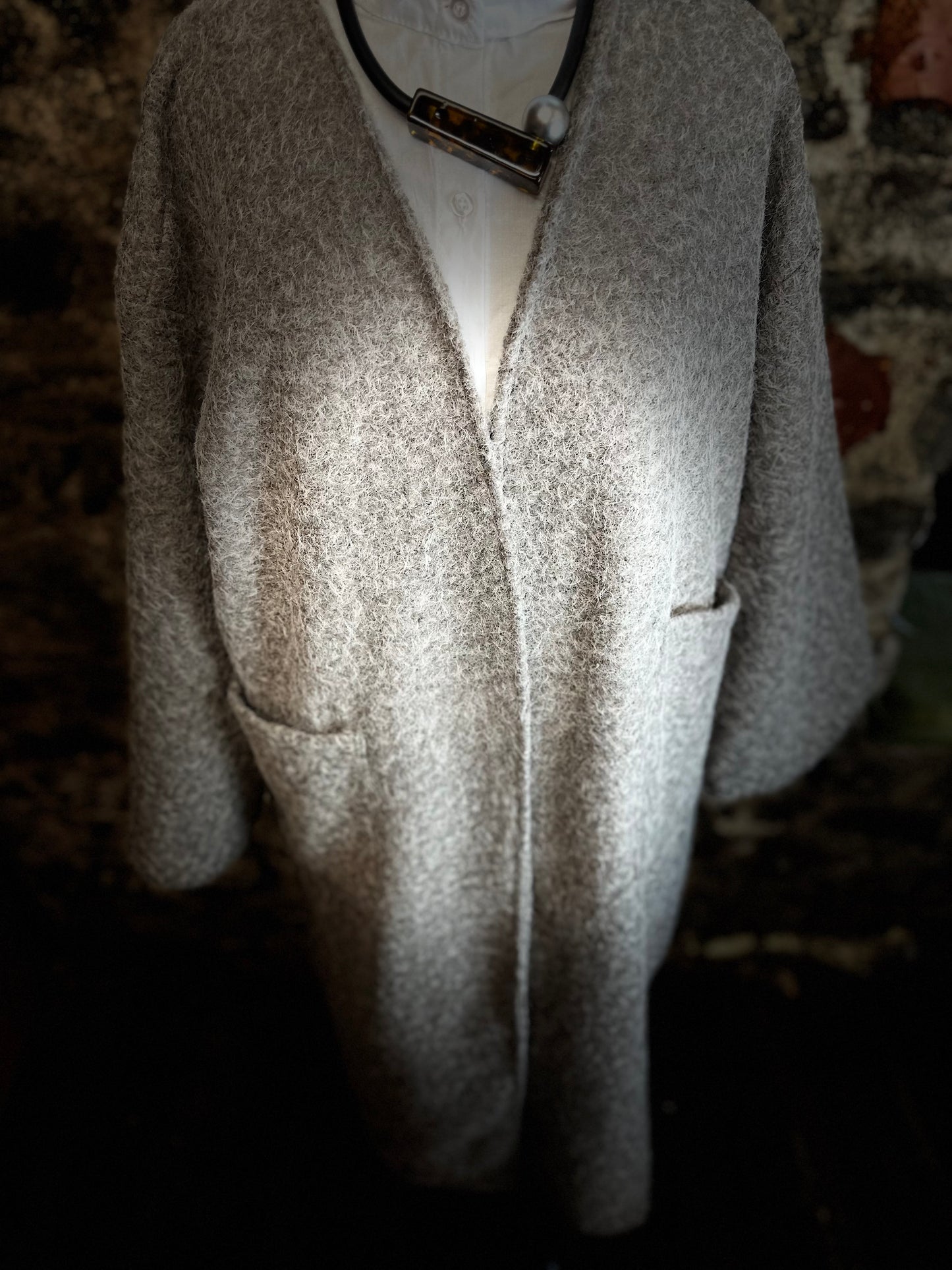 “Kiera “mocha Italian super cosey full length kimono shacket