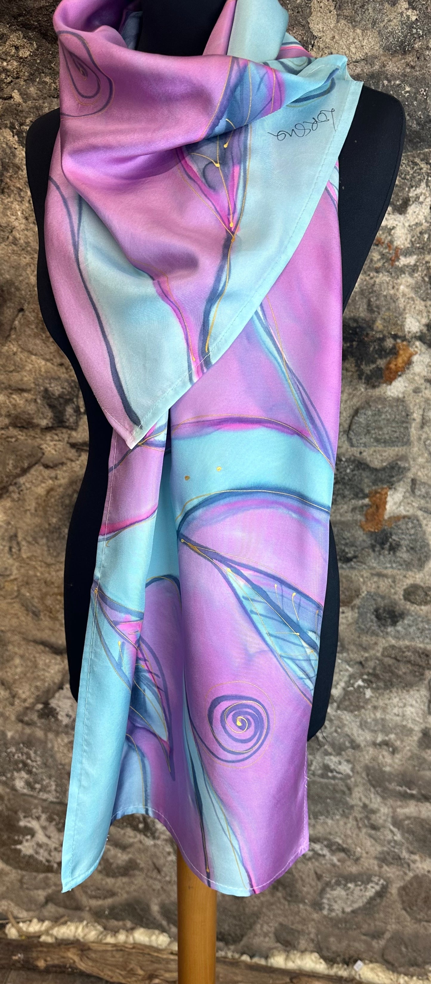 Lorshadesign Handpainted silk scarf collection
