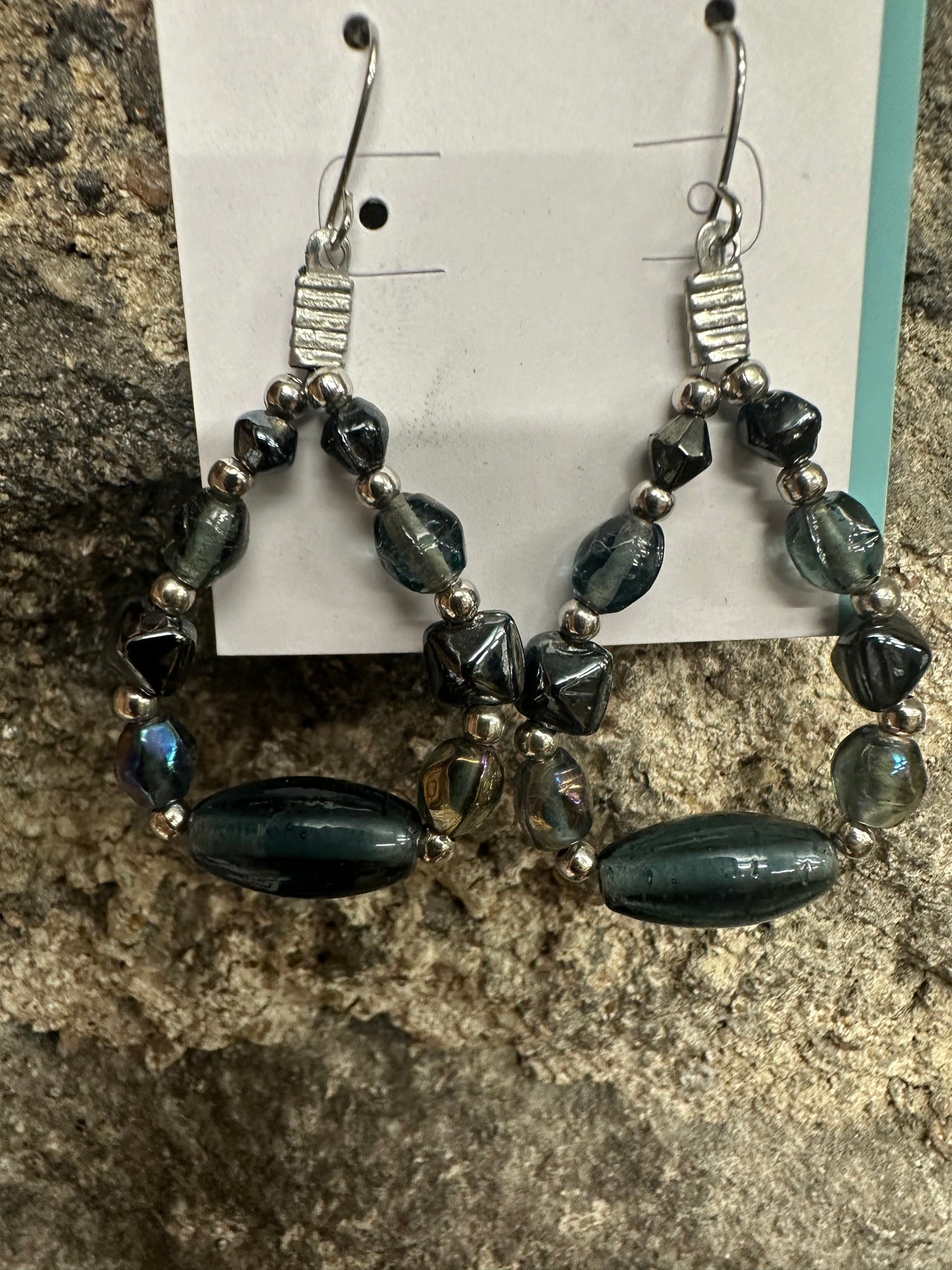 Multi bead drop earrings