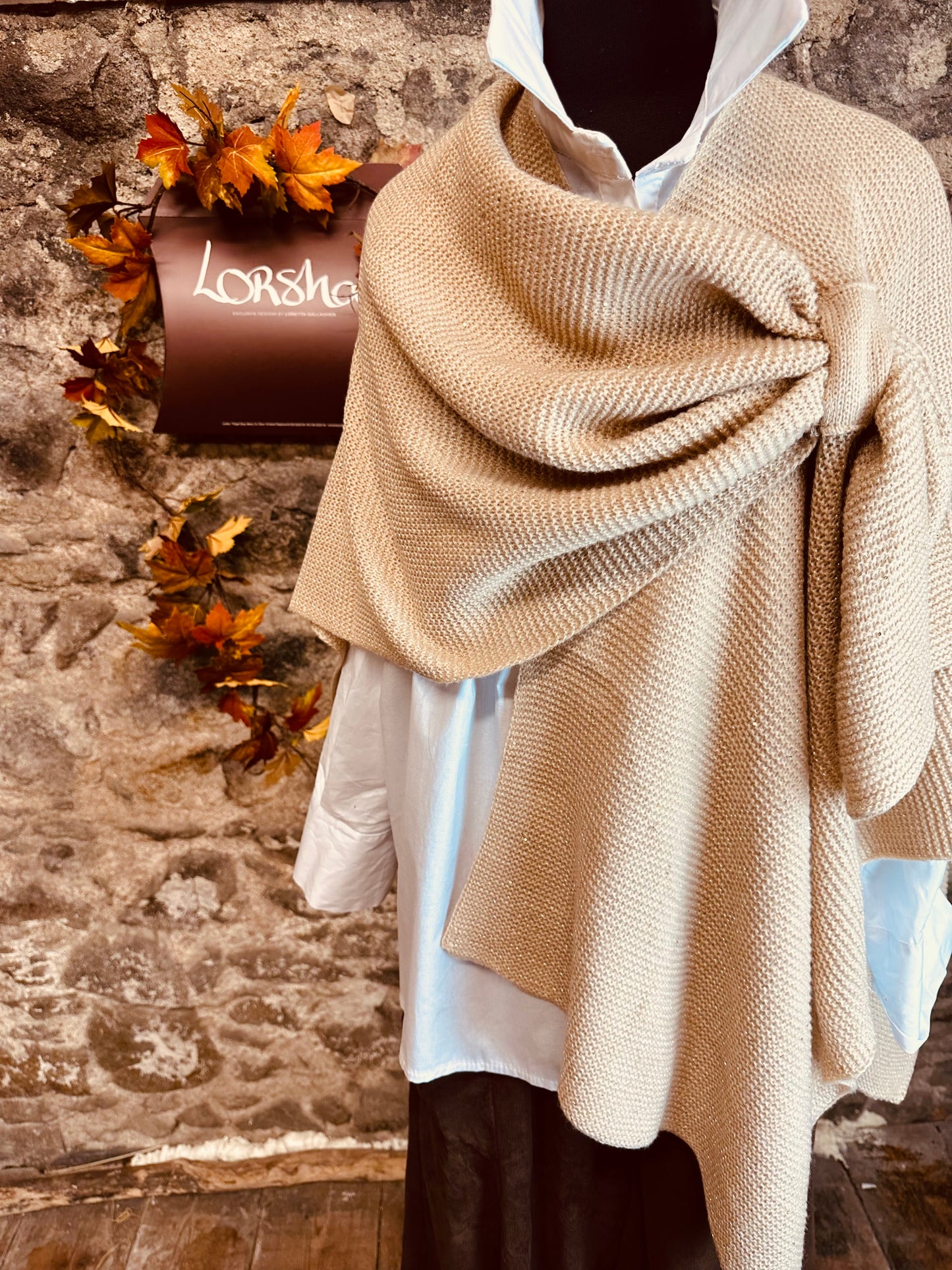 “Ettie “ knit wrap beige