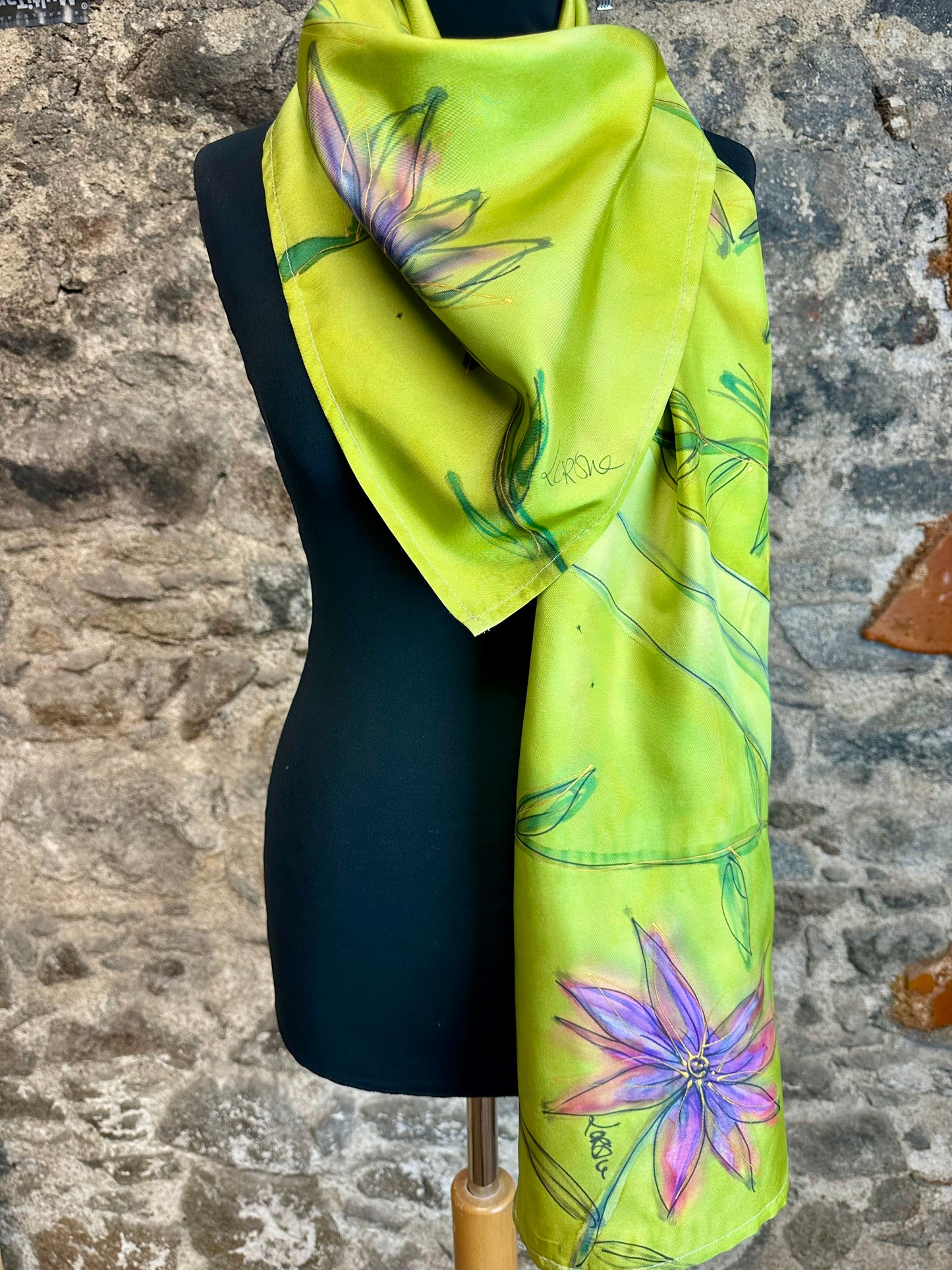 Lorshadesign Handpainted silk scarfs