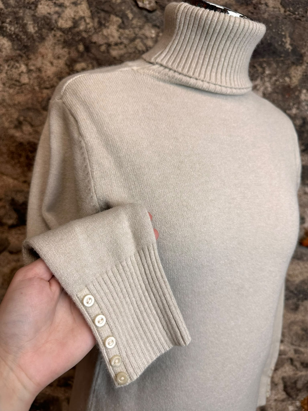 “Ciara “ supersoft high neck Italian knit mocha