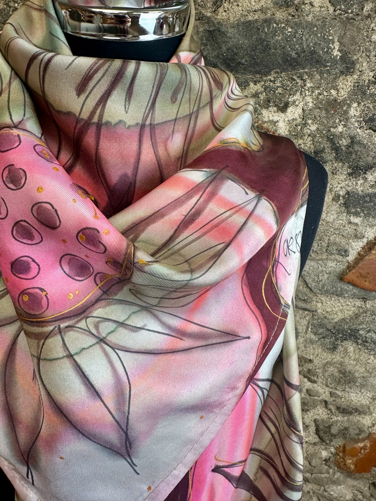 Lorshadesign Handpainted silk scarf collection